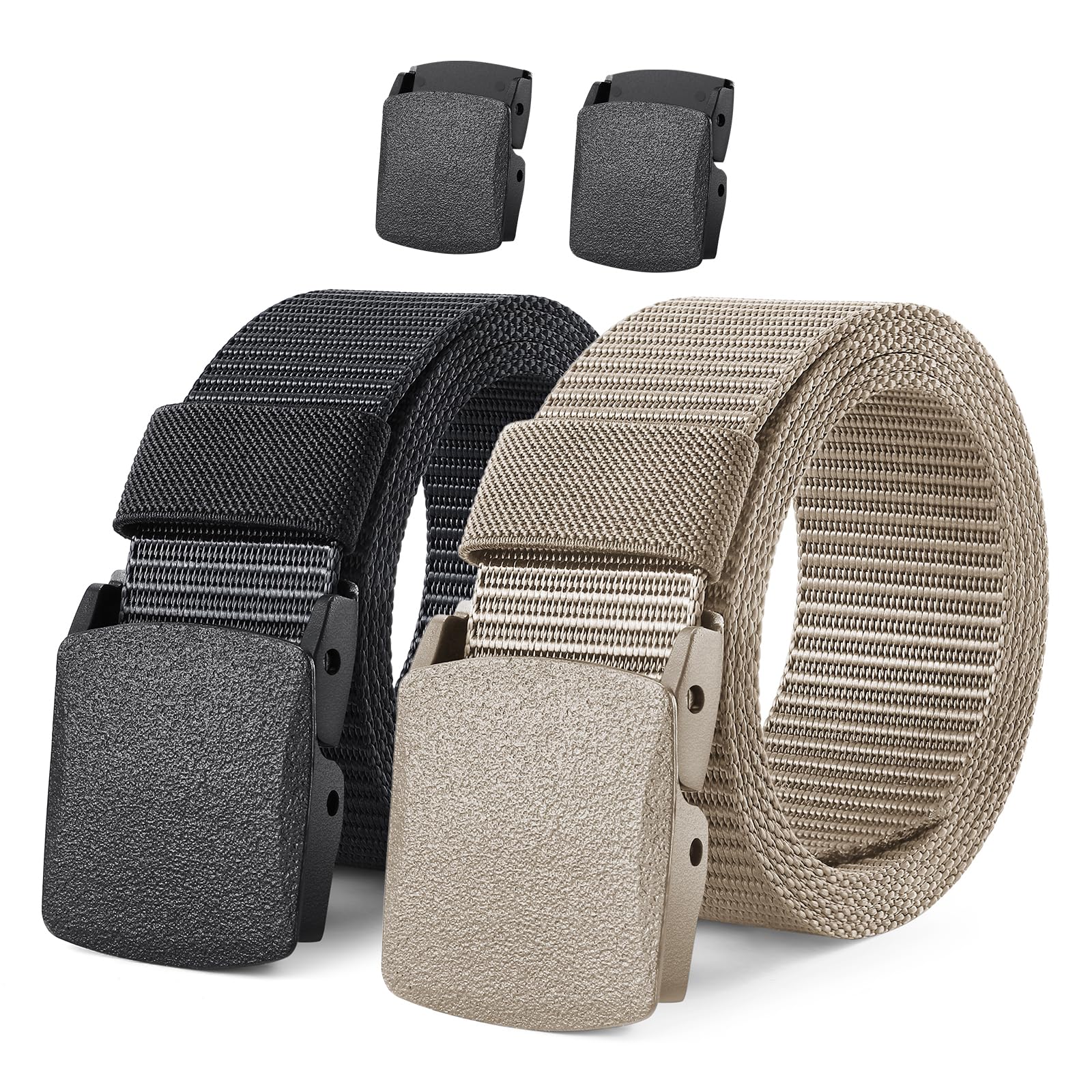 2-Pack Tactical Camo Nylon Web Belt for Outdoor