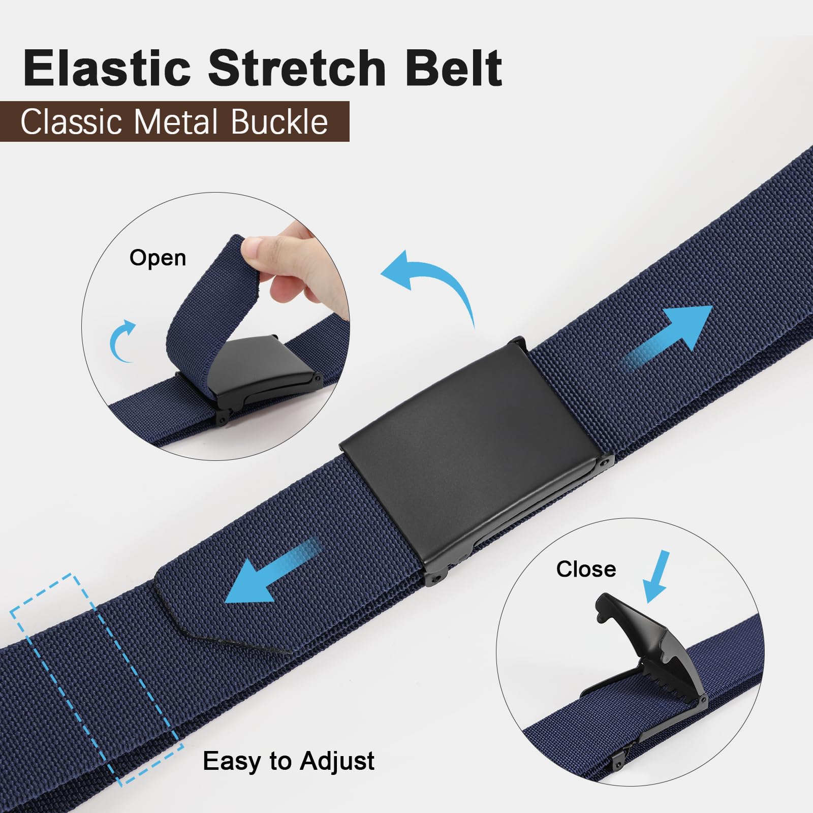 2-Pack Stretch Web Belt for Men