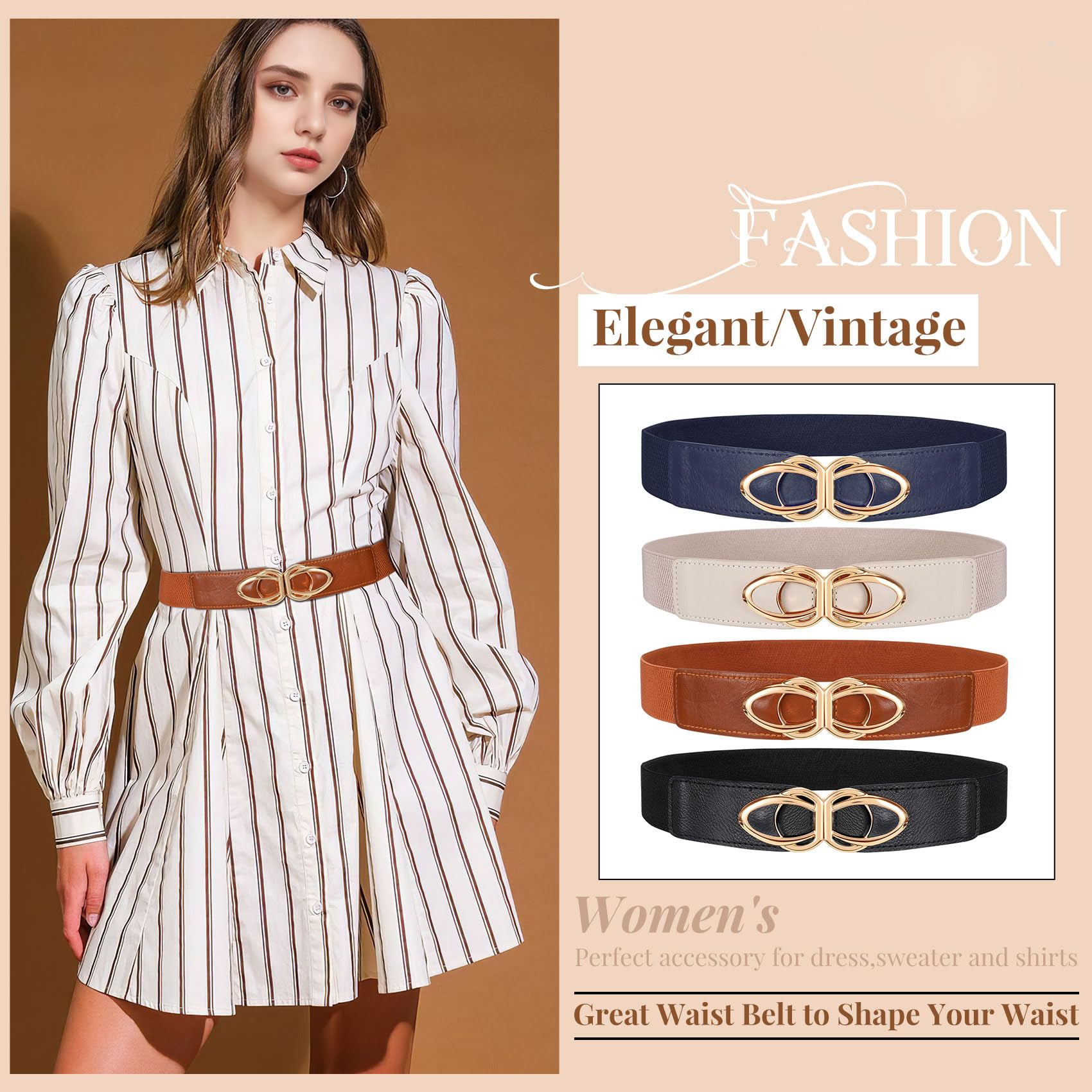 4-Pack Fashion Waistband for Dress