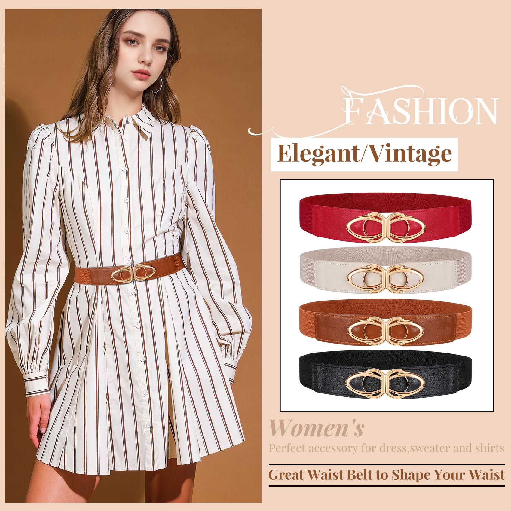 4-Pack Fashion Waistband for Dress