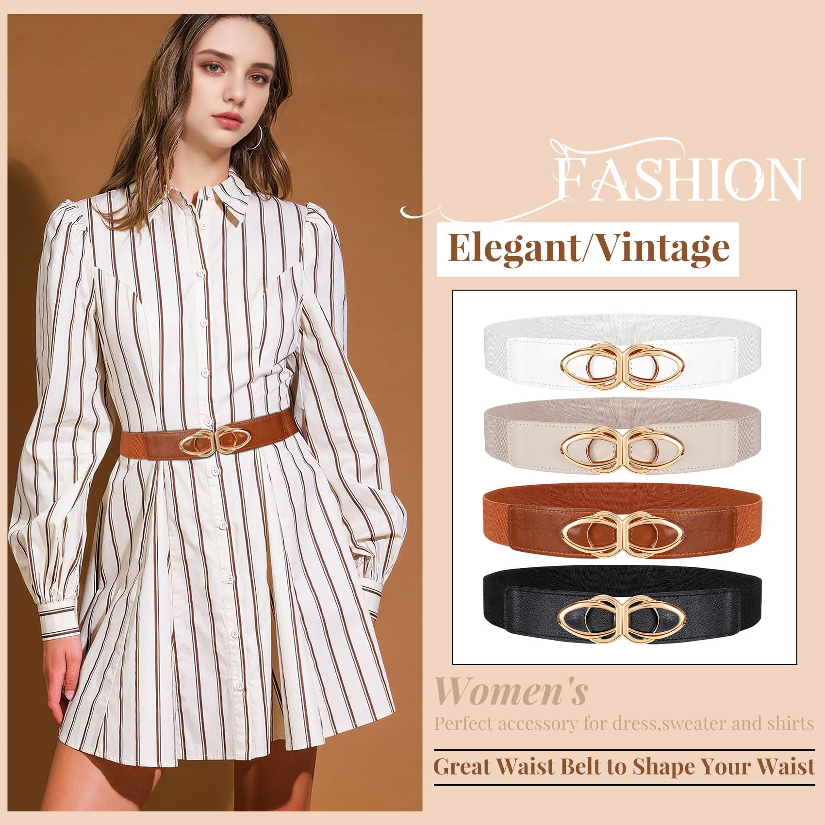 4-Pack Fashion Waistband for Dress