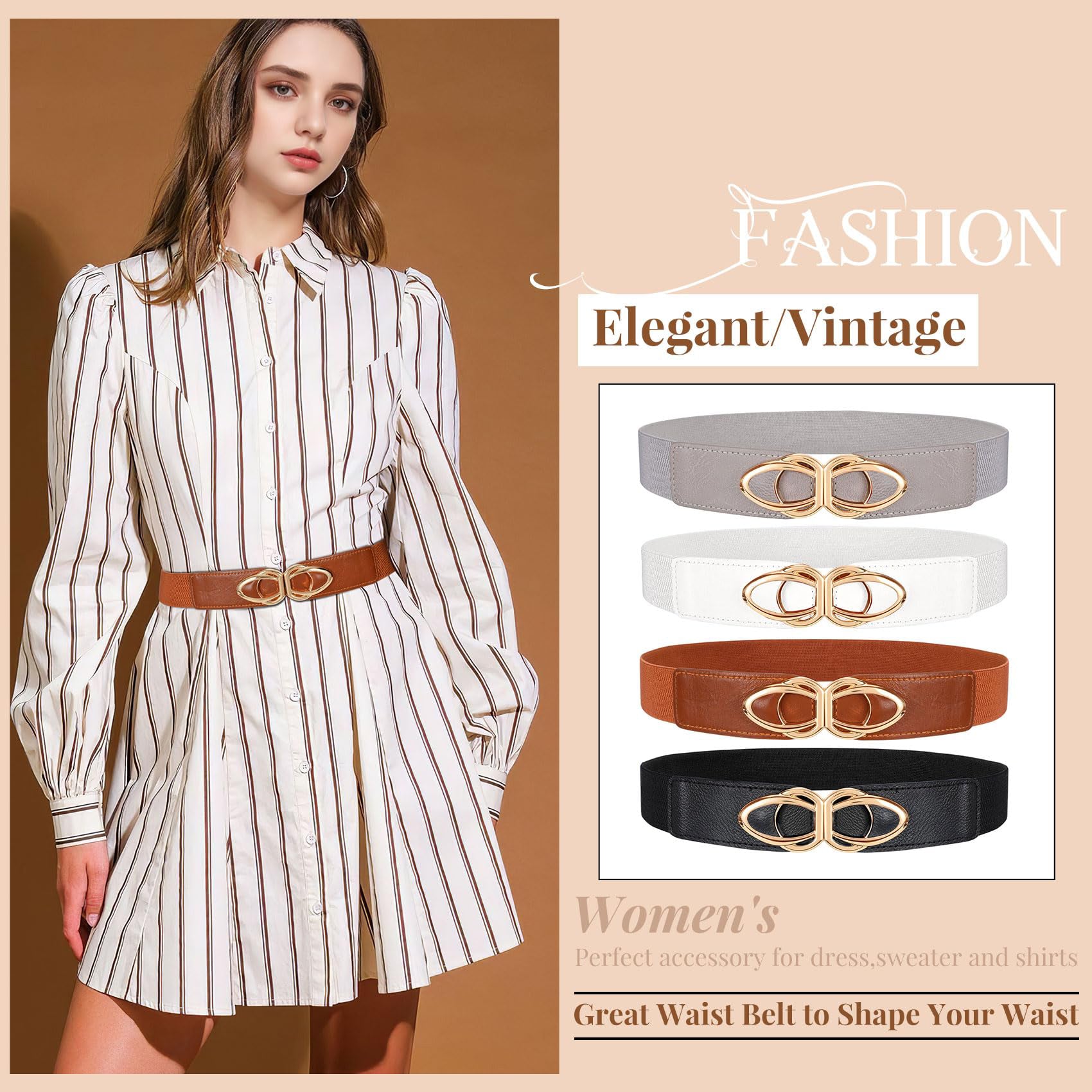 4-Pack Fashion Waistband for Dress