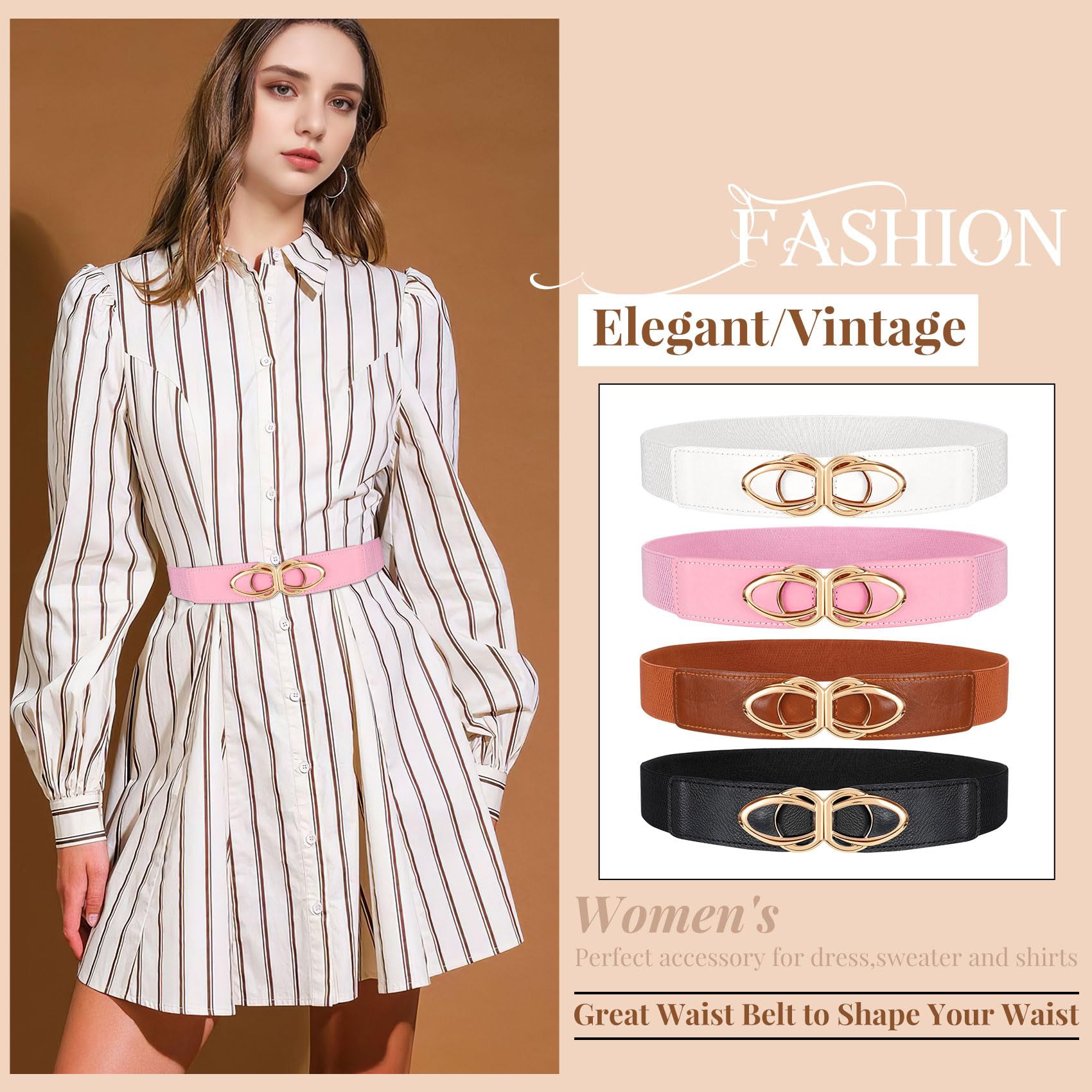 4-Pack Fashion Waistband for Dress