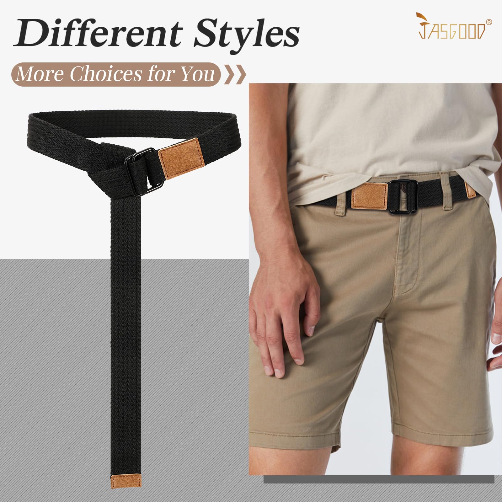 Plus Size Unisex Canvas Belt for Jeans