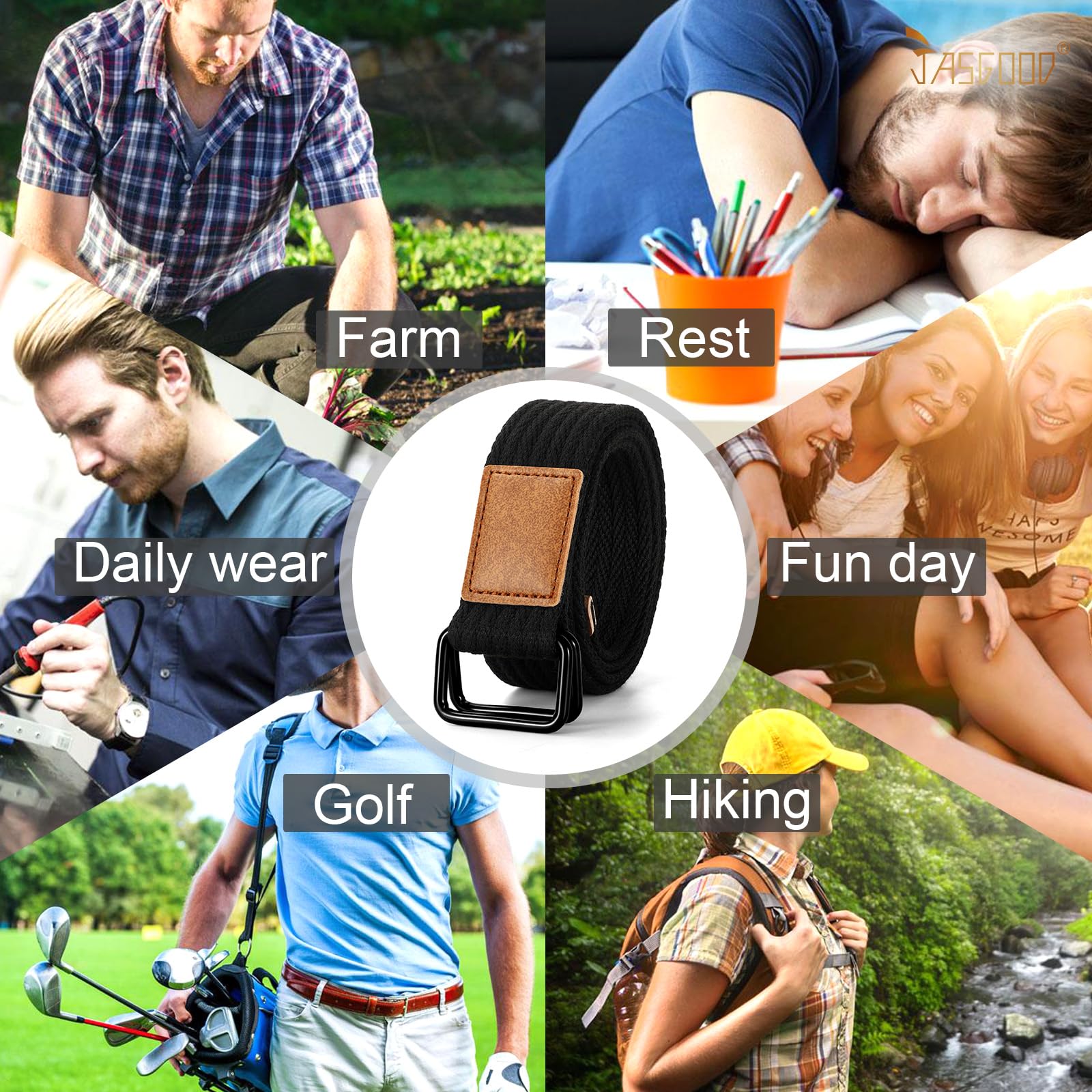 Plus Size Unisex Canvas Belt for Jeans