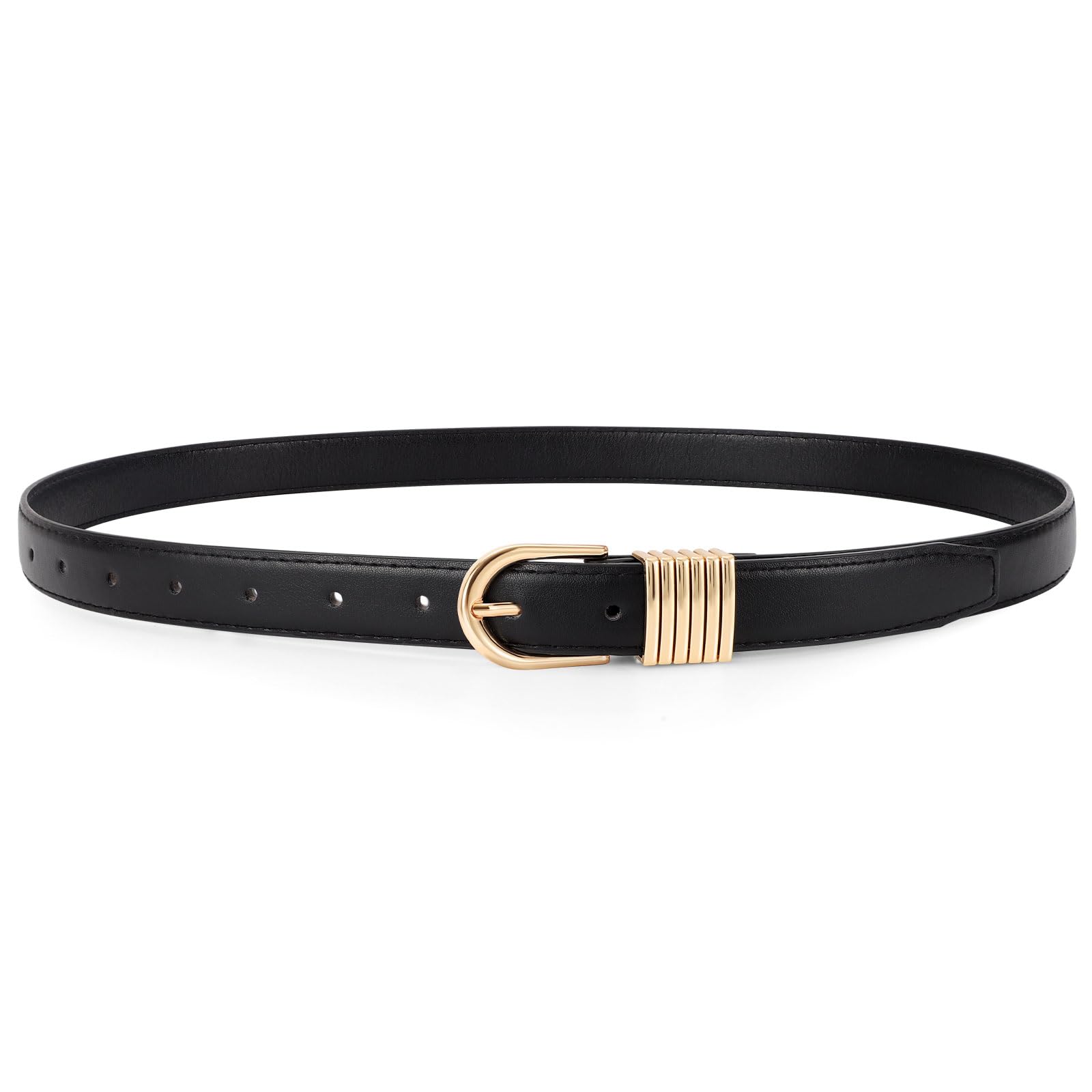 Women Skinny Vegan Leather Belt for Jeans