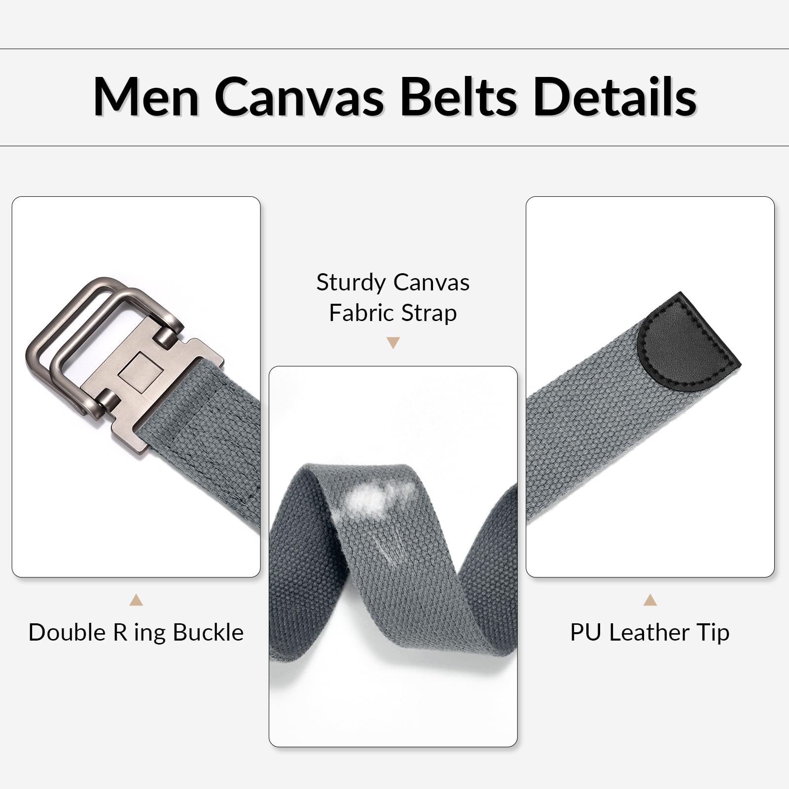 Unisex Casual Fabric Canvas Belt for Jeans