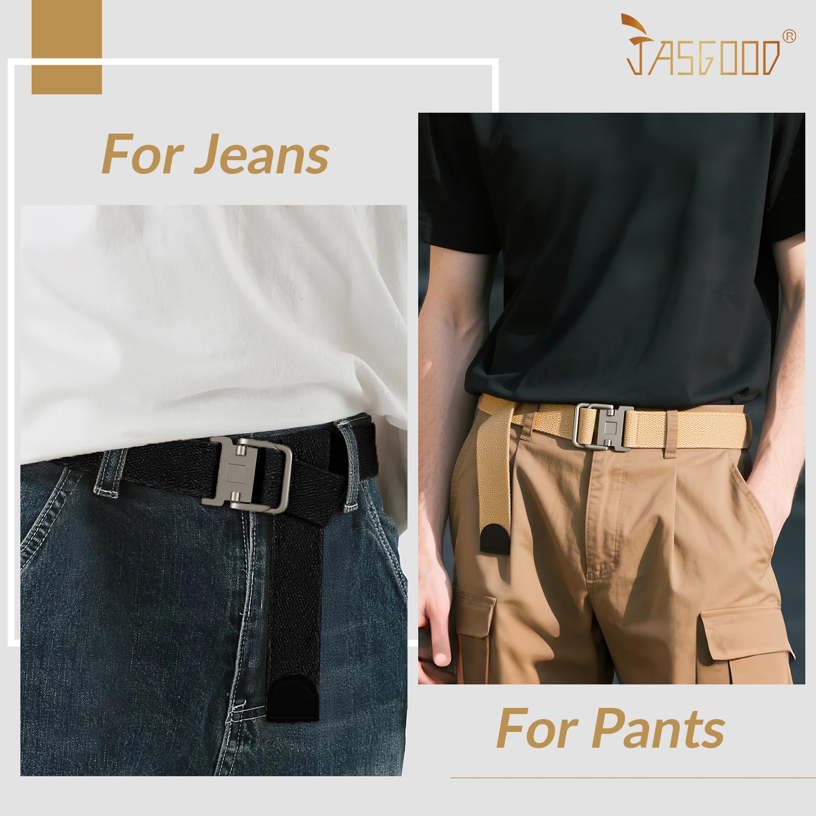 Unisex Casual Fabric Canvas Belt for Jeans