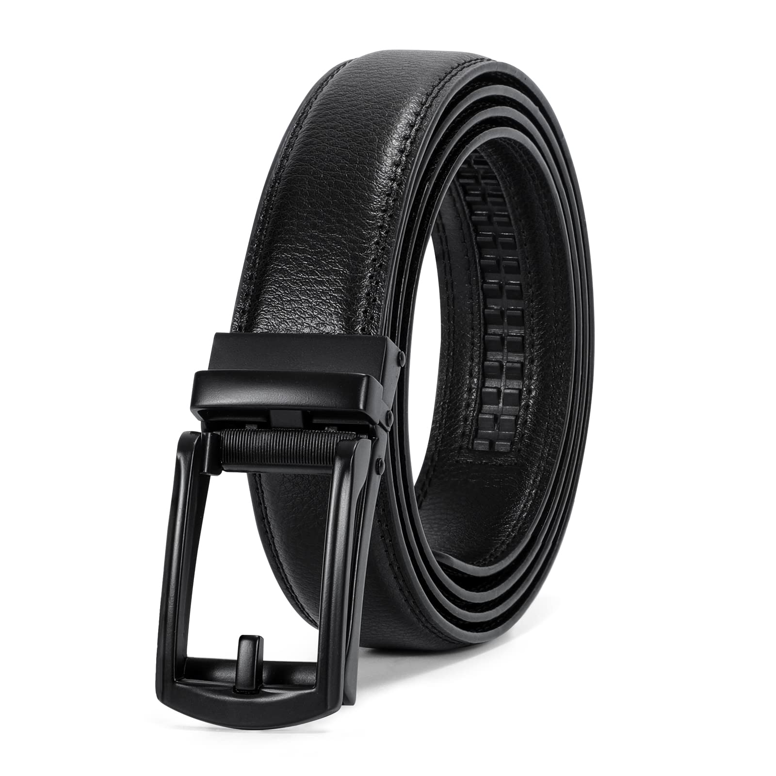 Ratchet Belt With Automatic Buckle Fits Waist Up to 52"
