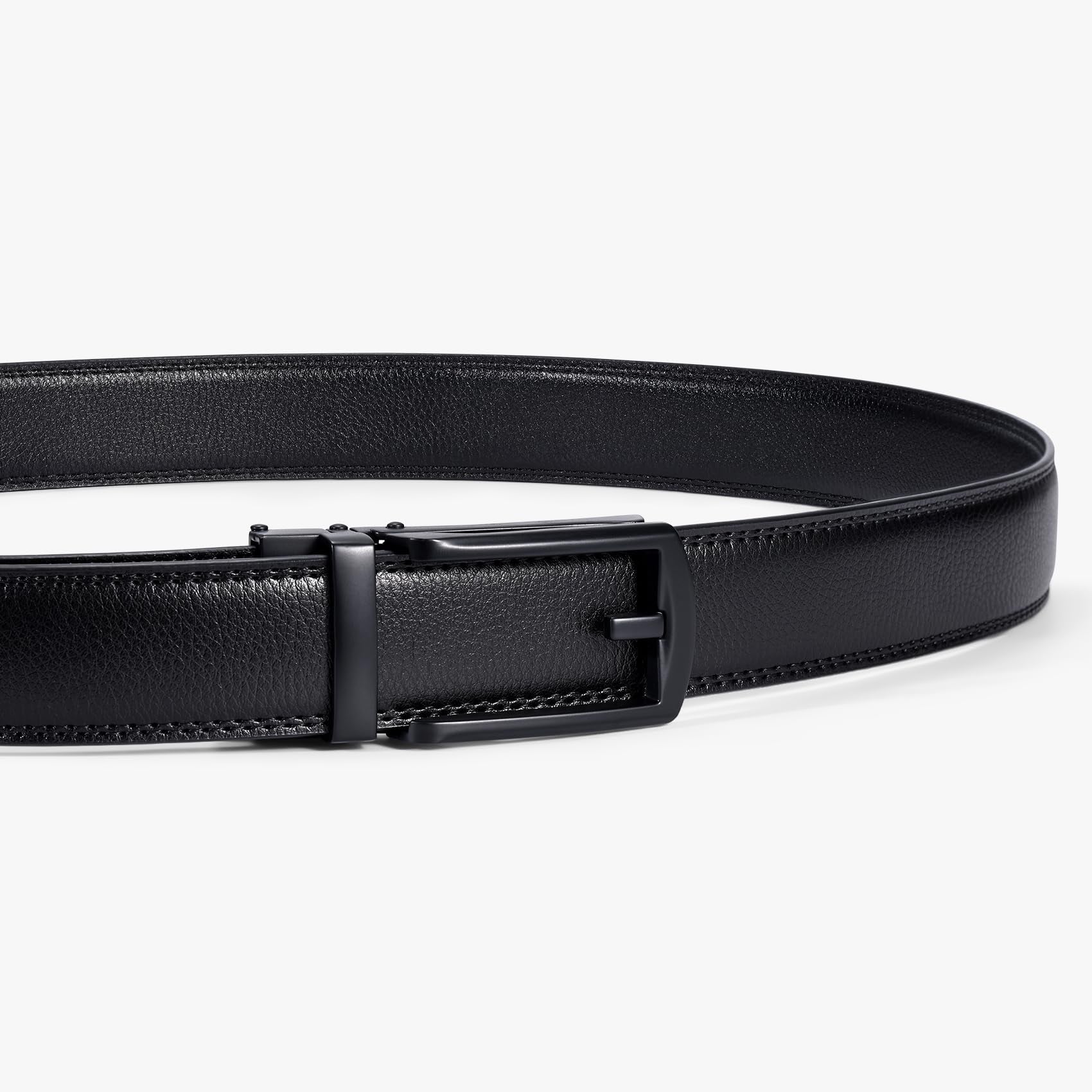 Ratchet Belt With Automatic Buckle Fits Waist Up to 52"