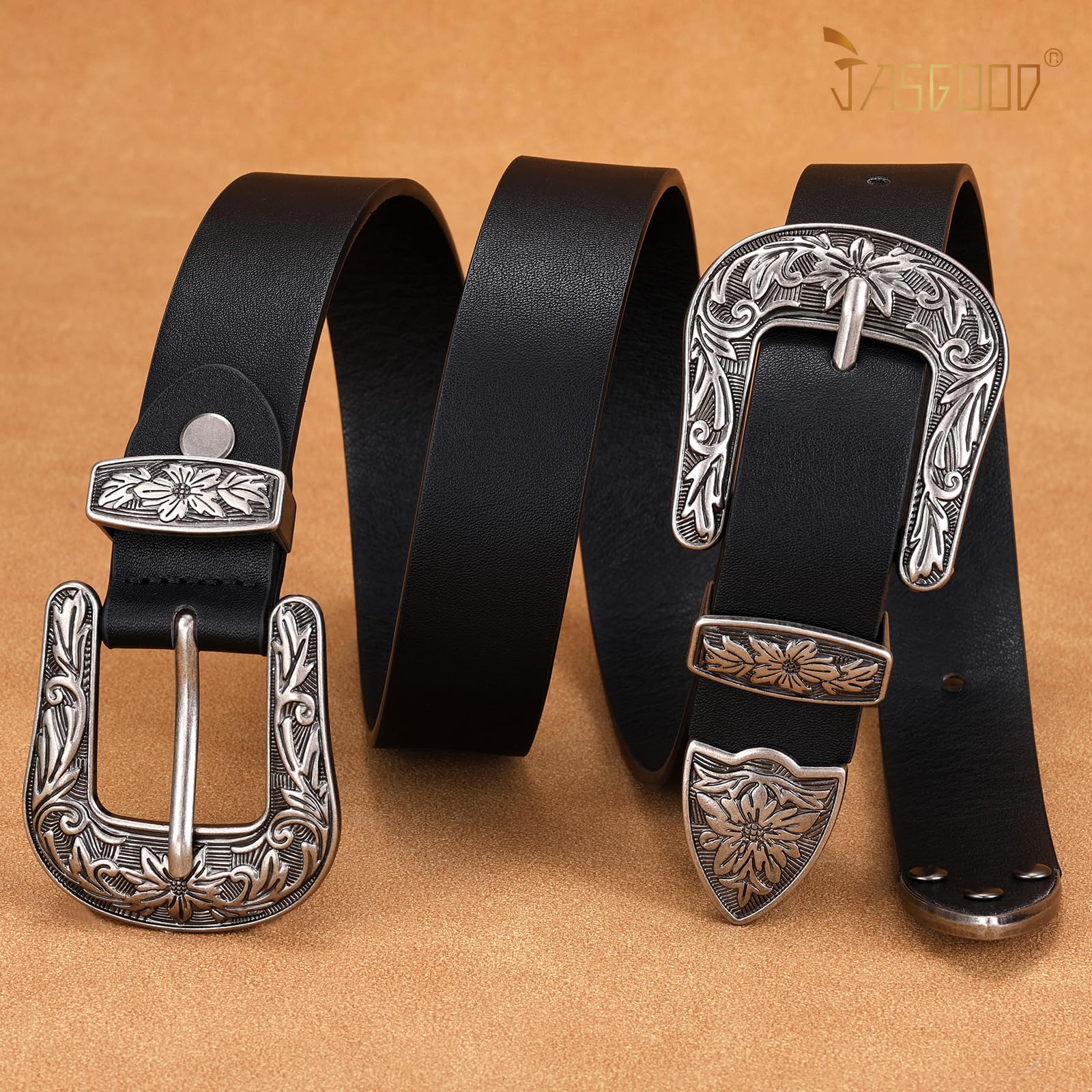 Double Buckle Western Belts - JASGOOD OFFICIAL