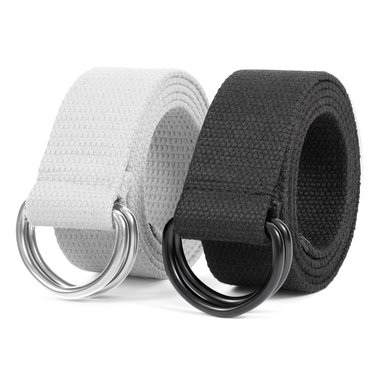 Double D-ring Design Canvas Belt For Men Women