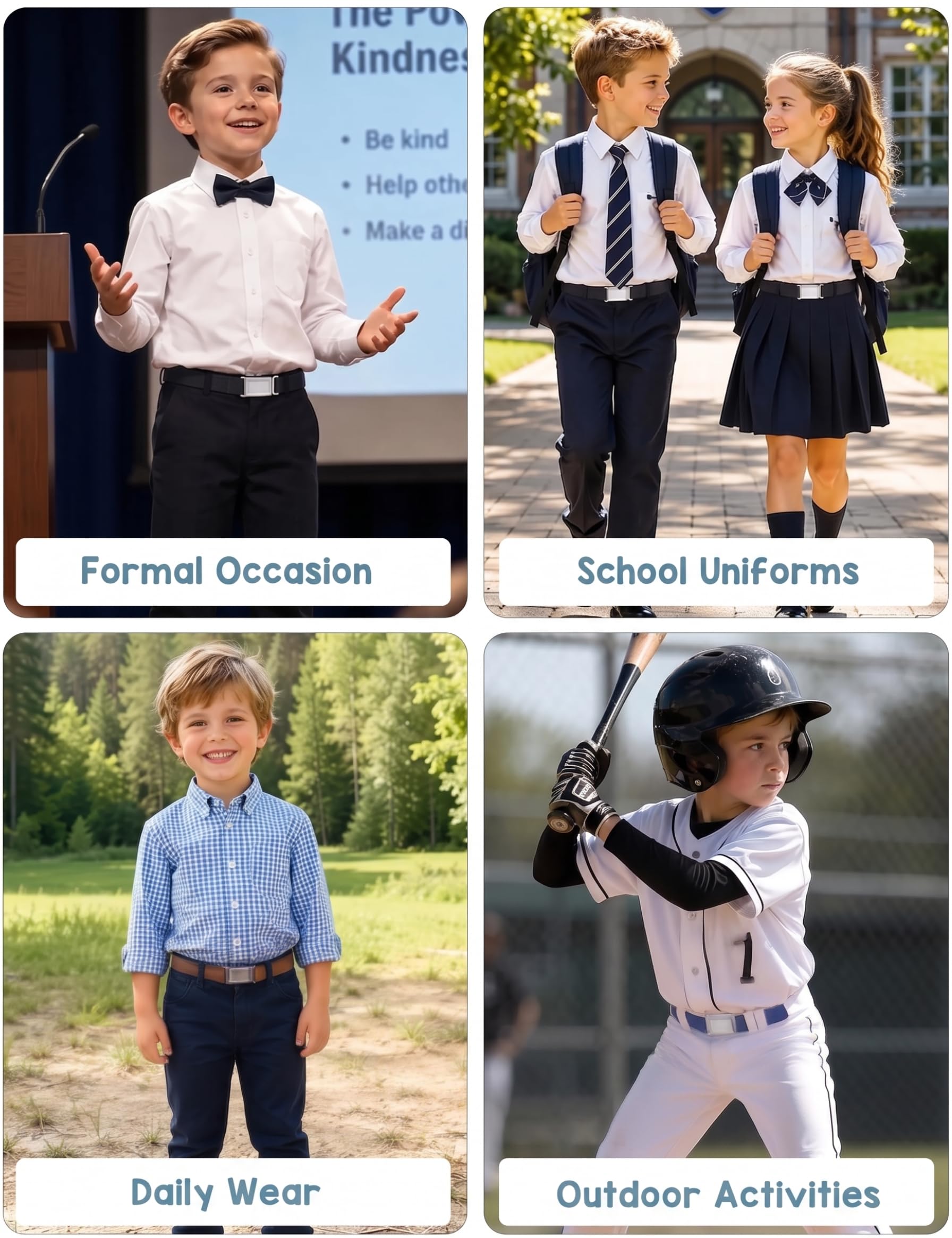 Adjustable Magnetic Belt Boys Girls Elastic Belt