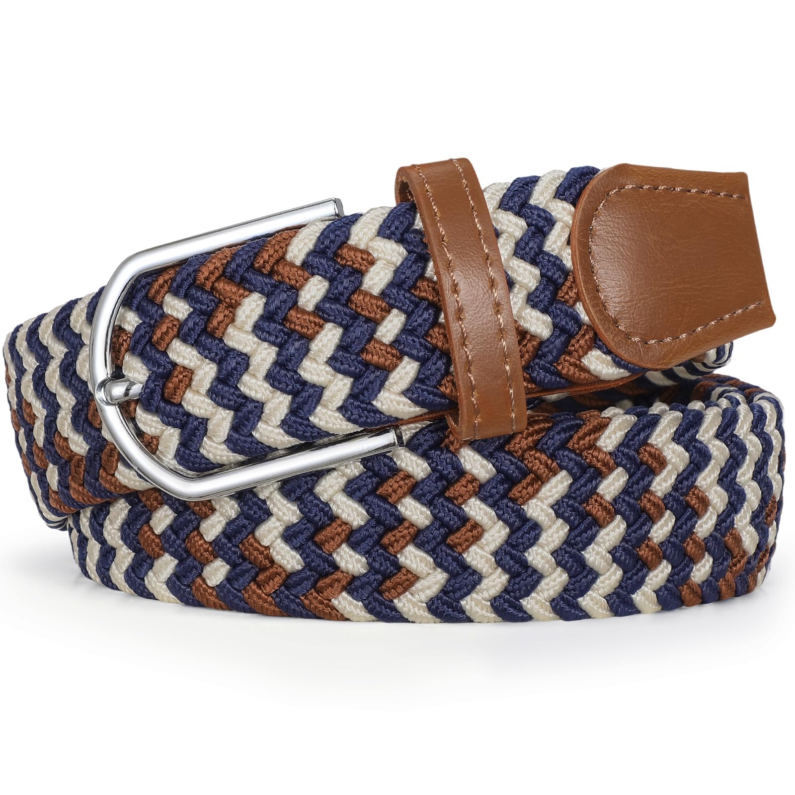 Braided Stretch Belt for Men Women