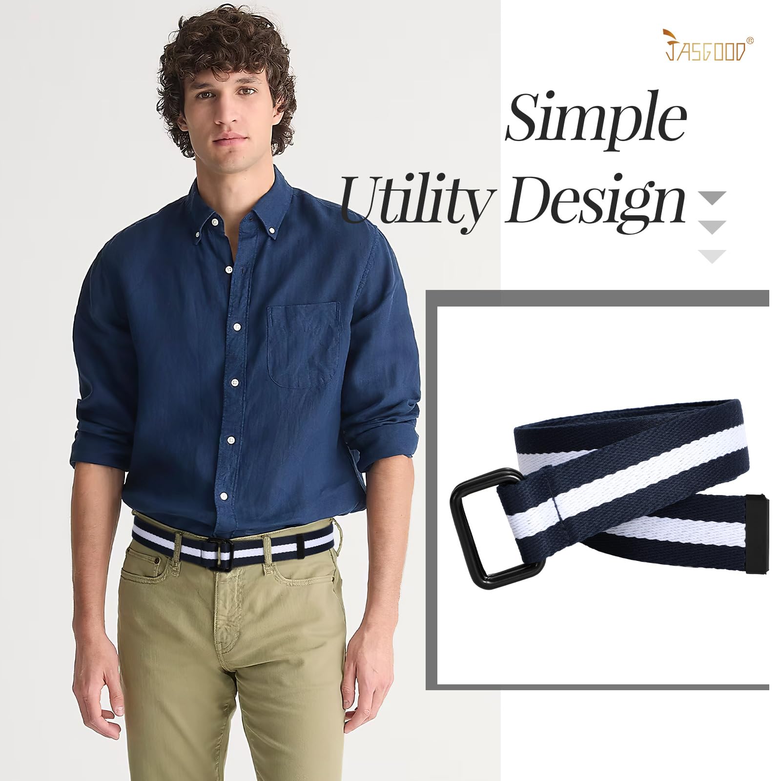 Plus Size Unisex Canvas Belt for Jeans