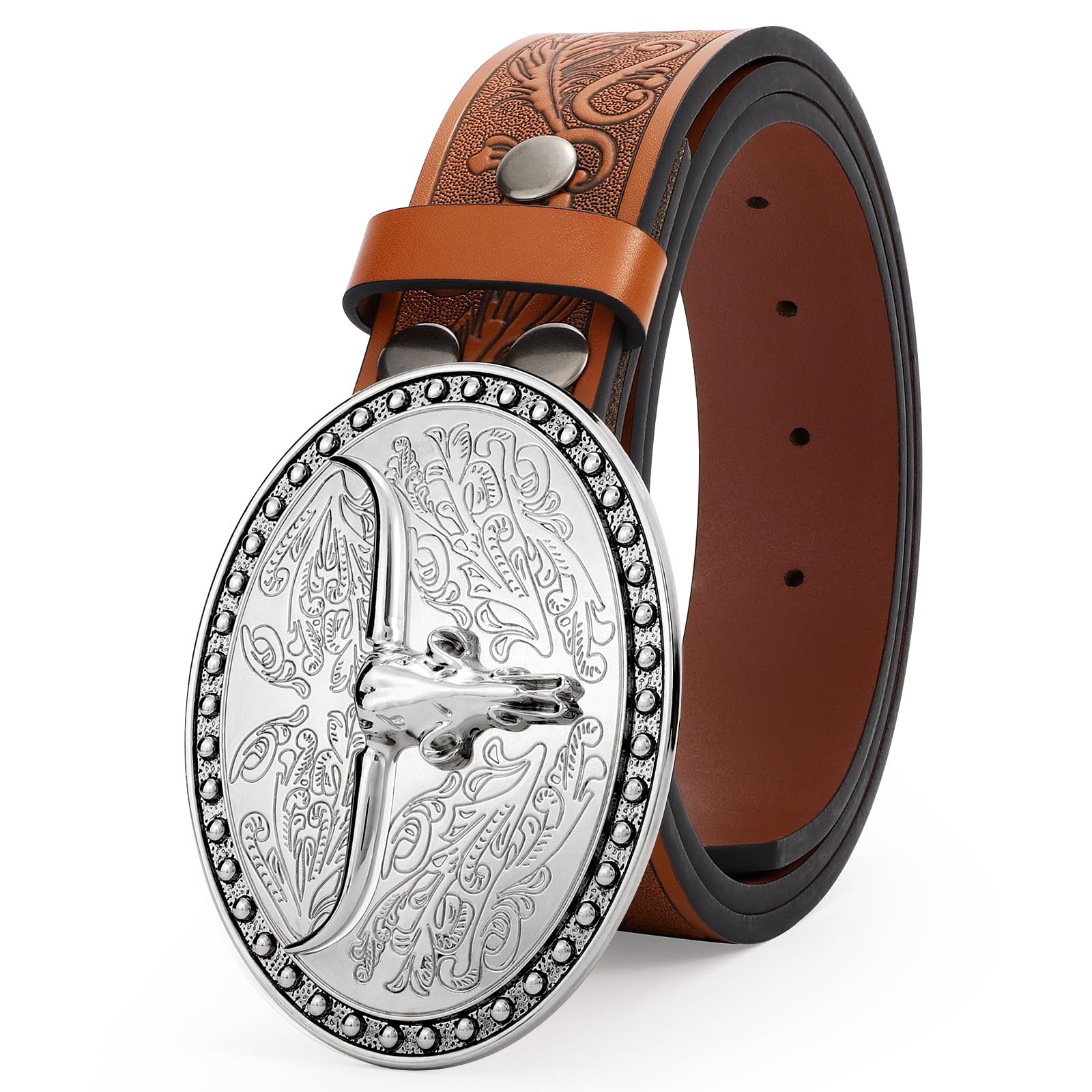Cowgirl Cowboy Genuine Leather Belt 1.5" - JASGOOD OFFICIAL