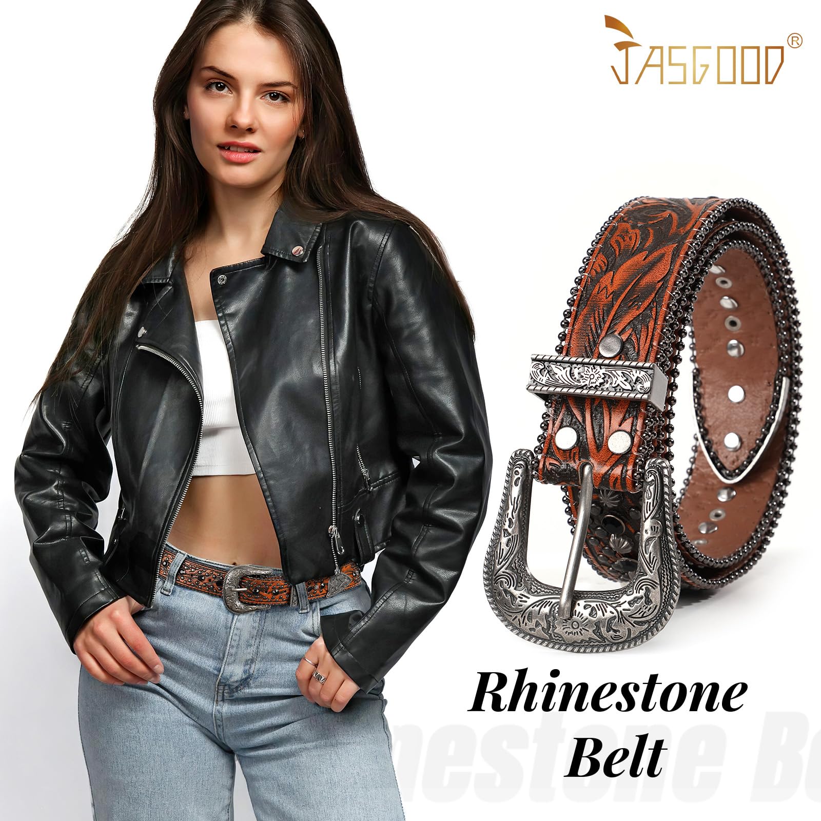 Rhinestone Belt for Women Men