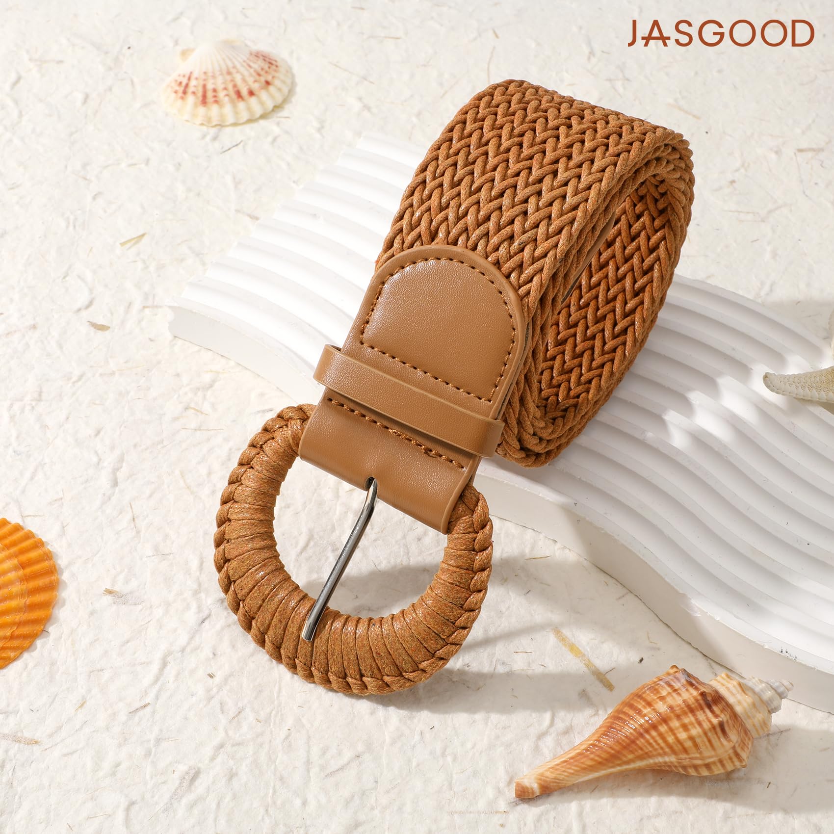 Wide Braided Boho Rattan Belt