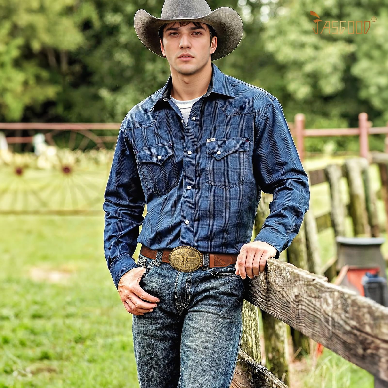 Cowgirl Cowboy Genuine Leather Belt 1.5" - JASGOOD OFFICIAL
