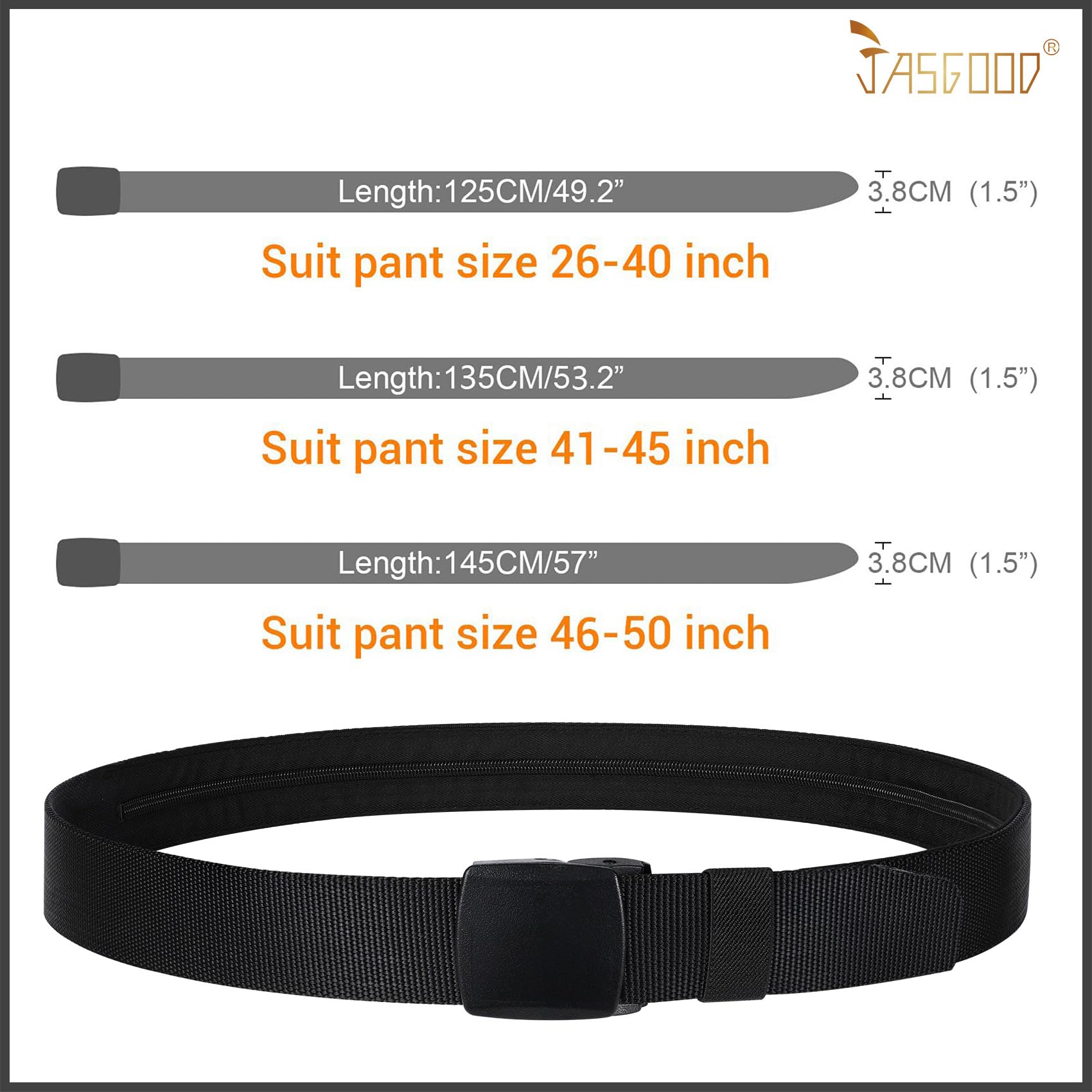 Security Money Belt with Hidden Money Pocket