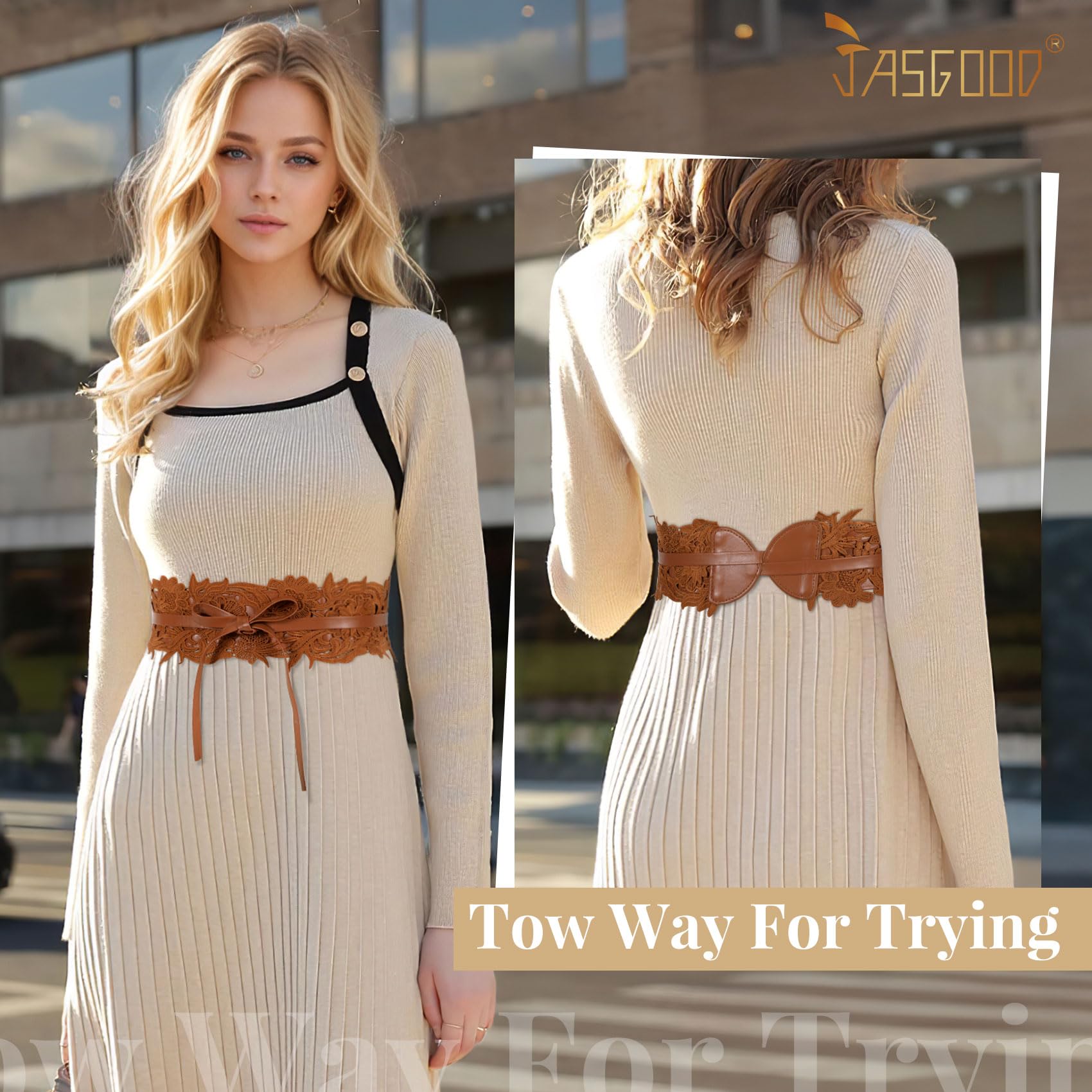 Bow-Tie Wrap Up Cinch Wide Belt