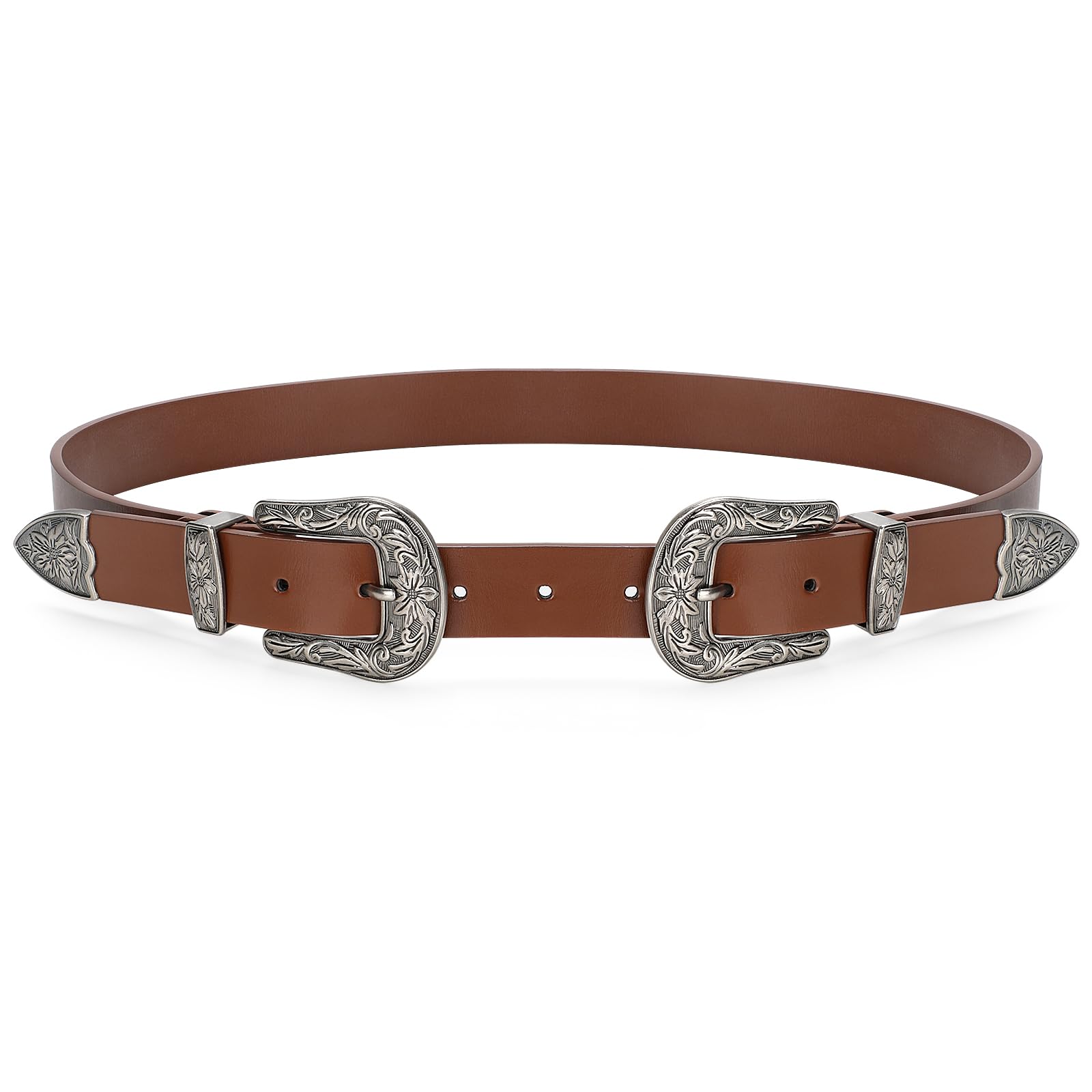 Double Buckle Western Belts - JASGOOD OFFICIAL