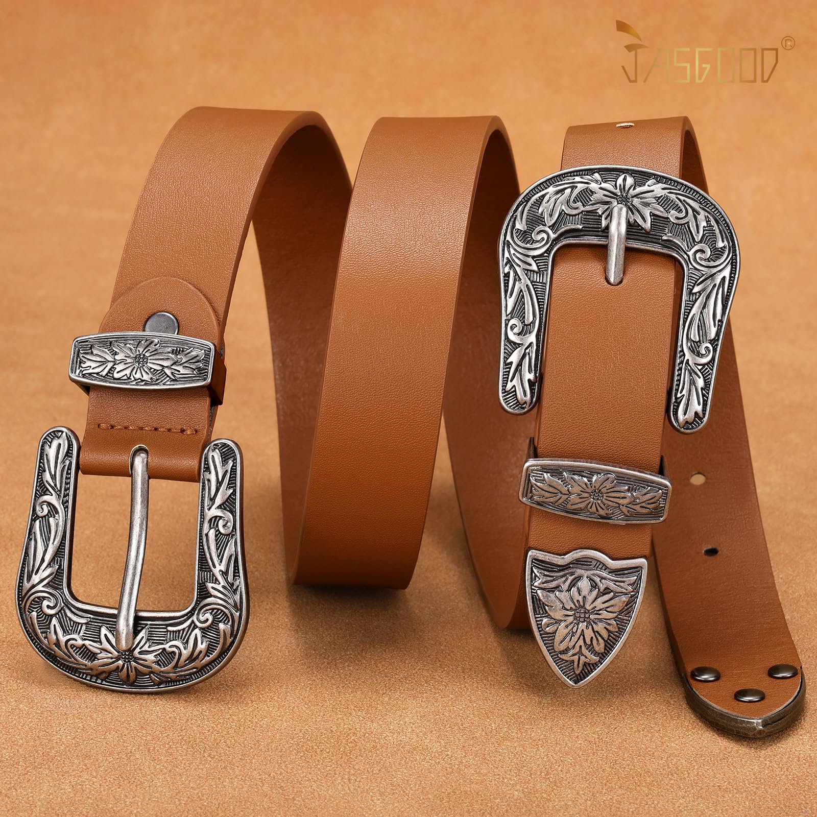 Double Buckle Western Belts - JASGOOD OFFICIAL
