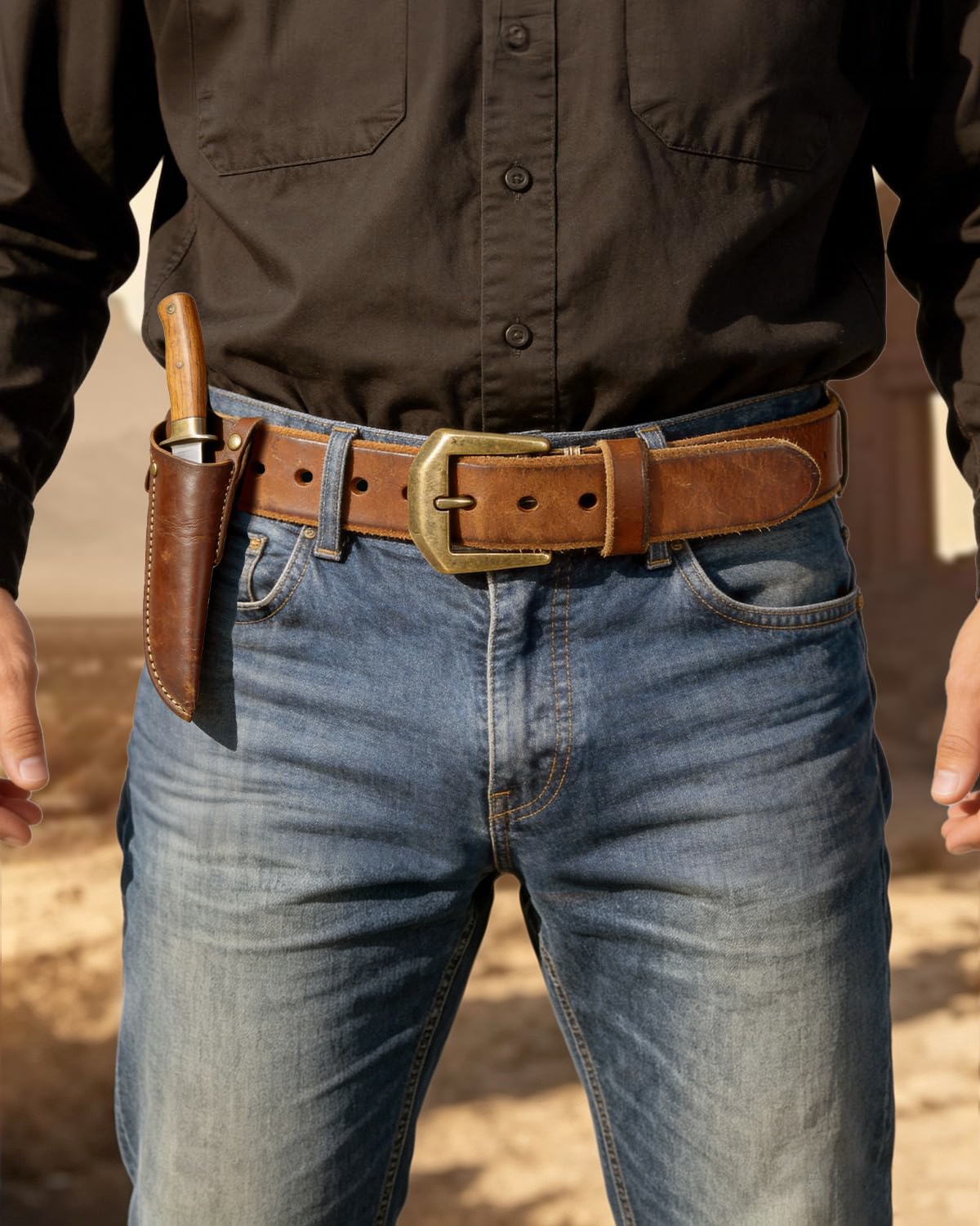 100% Full Grain Leather Belt for Men | 1.5"