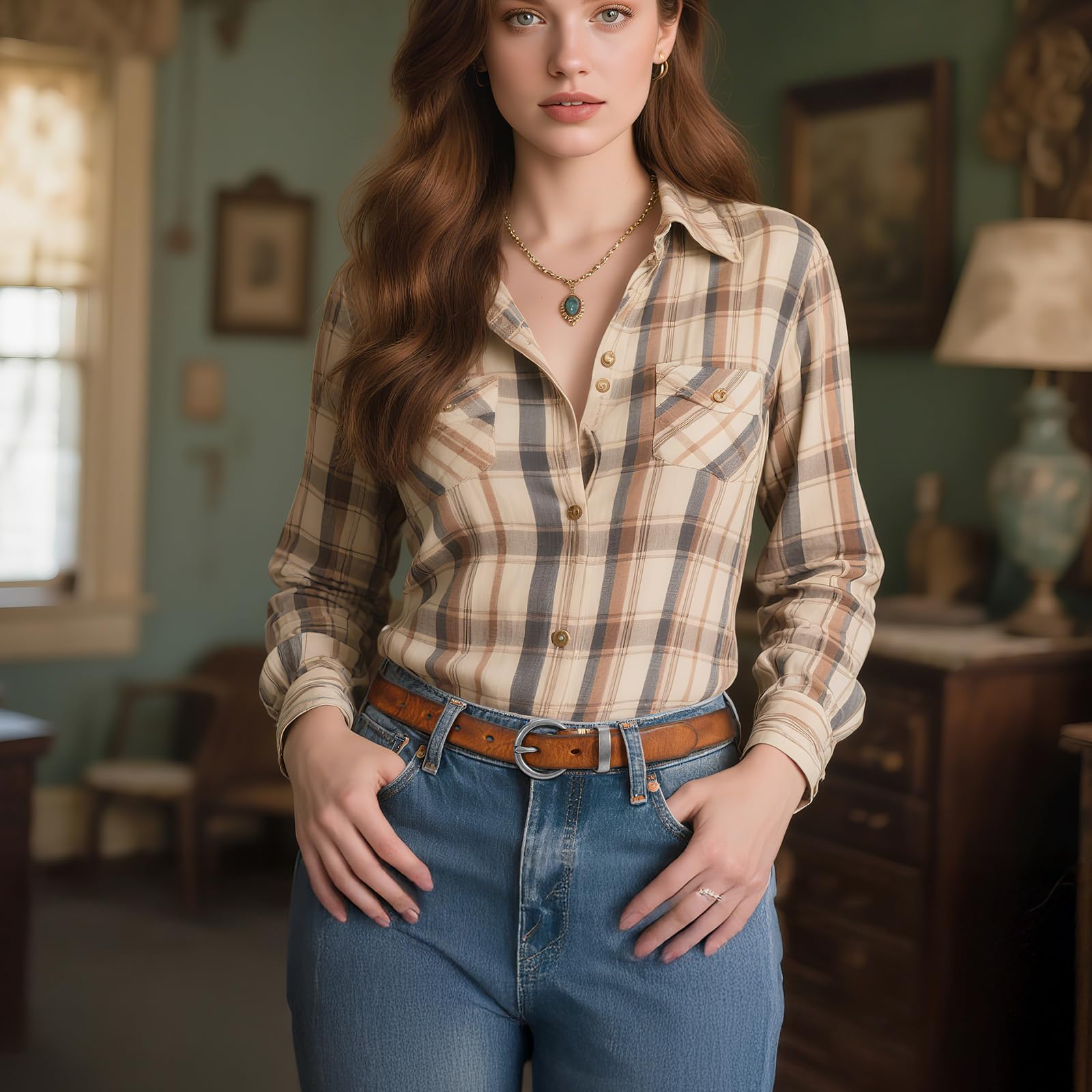 Vintage Cowhide Skinny Leather Belt - JASGOOD OFFICIAL