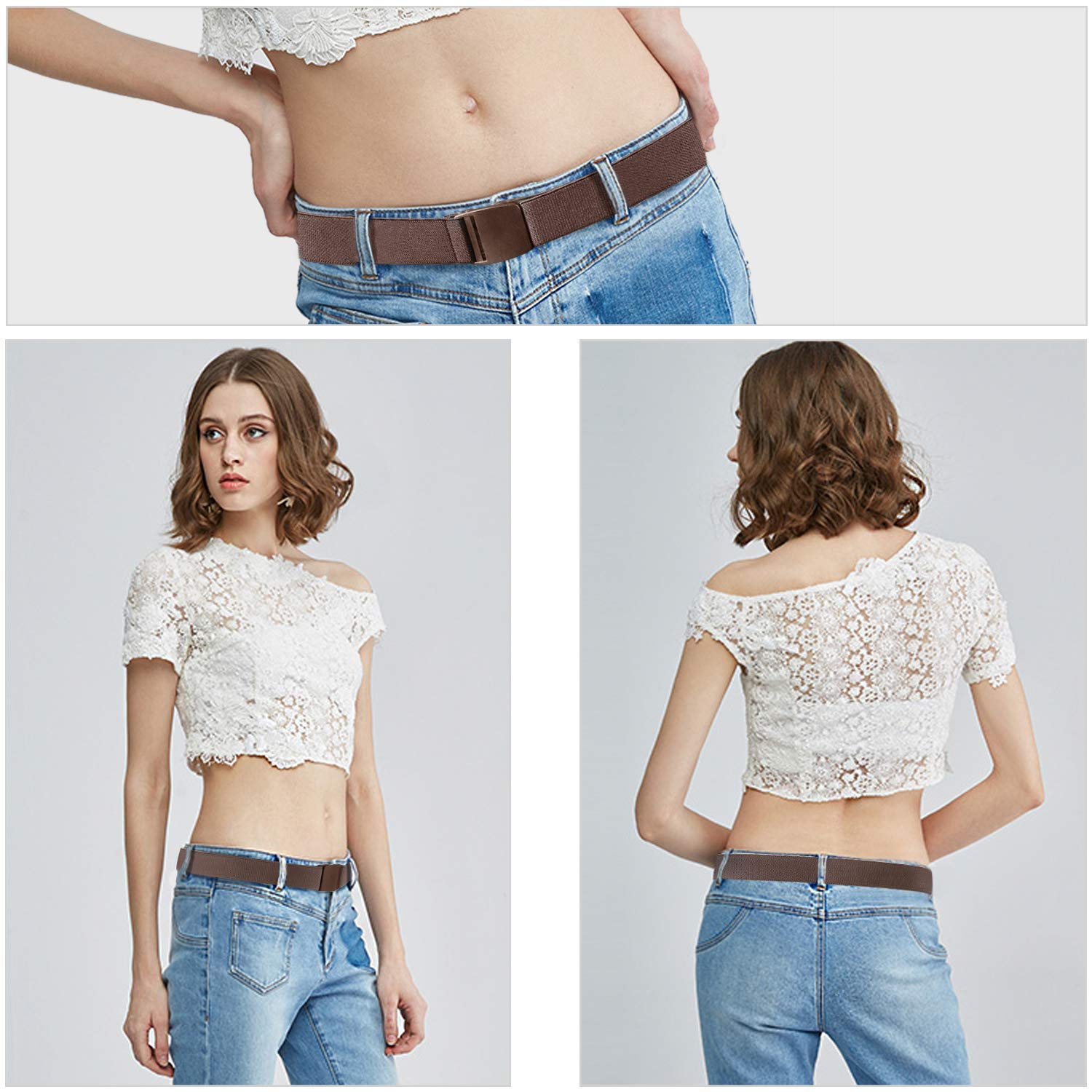 Invisible Elastic Flat Buckle Belt