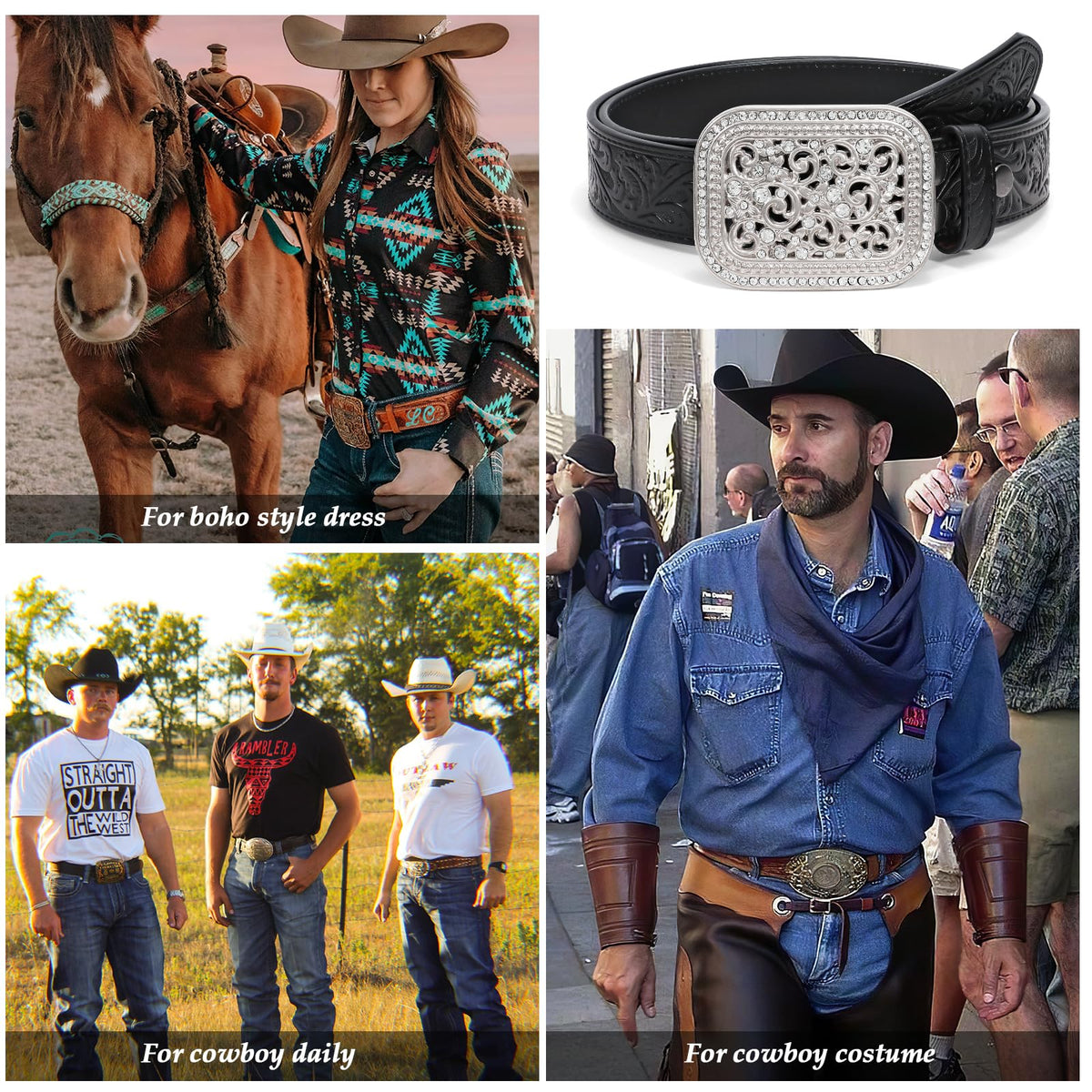 Unisex Western Belt Vintage Country Belts