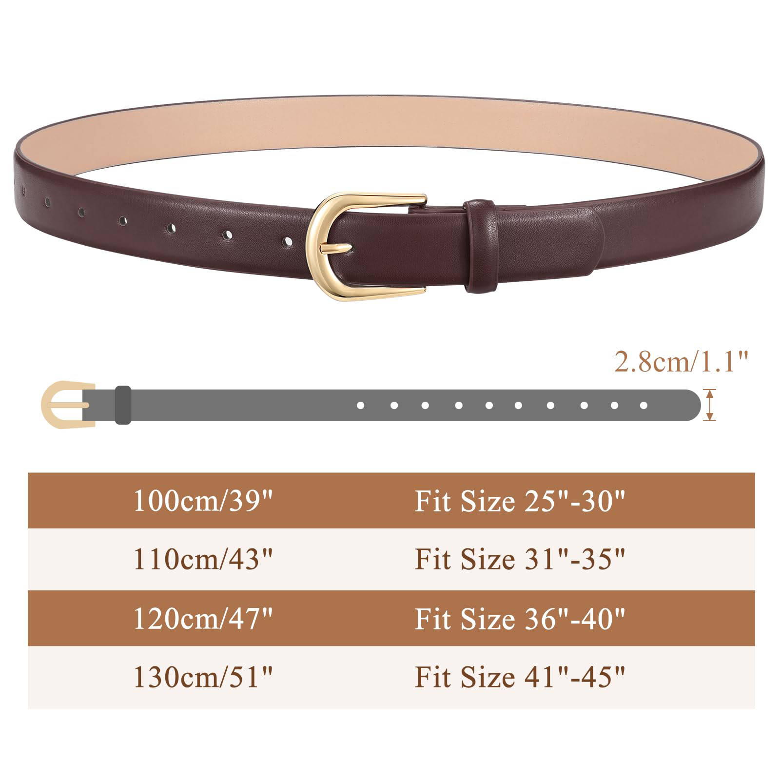 Classic Ladies Waist Belt