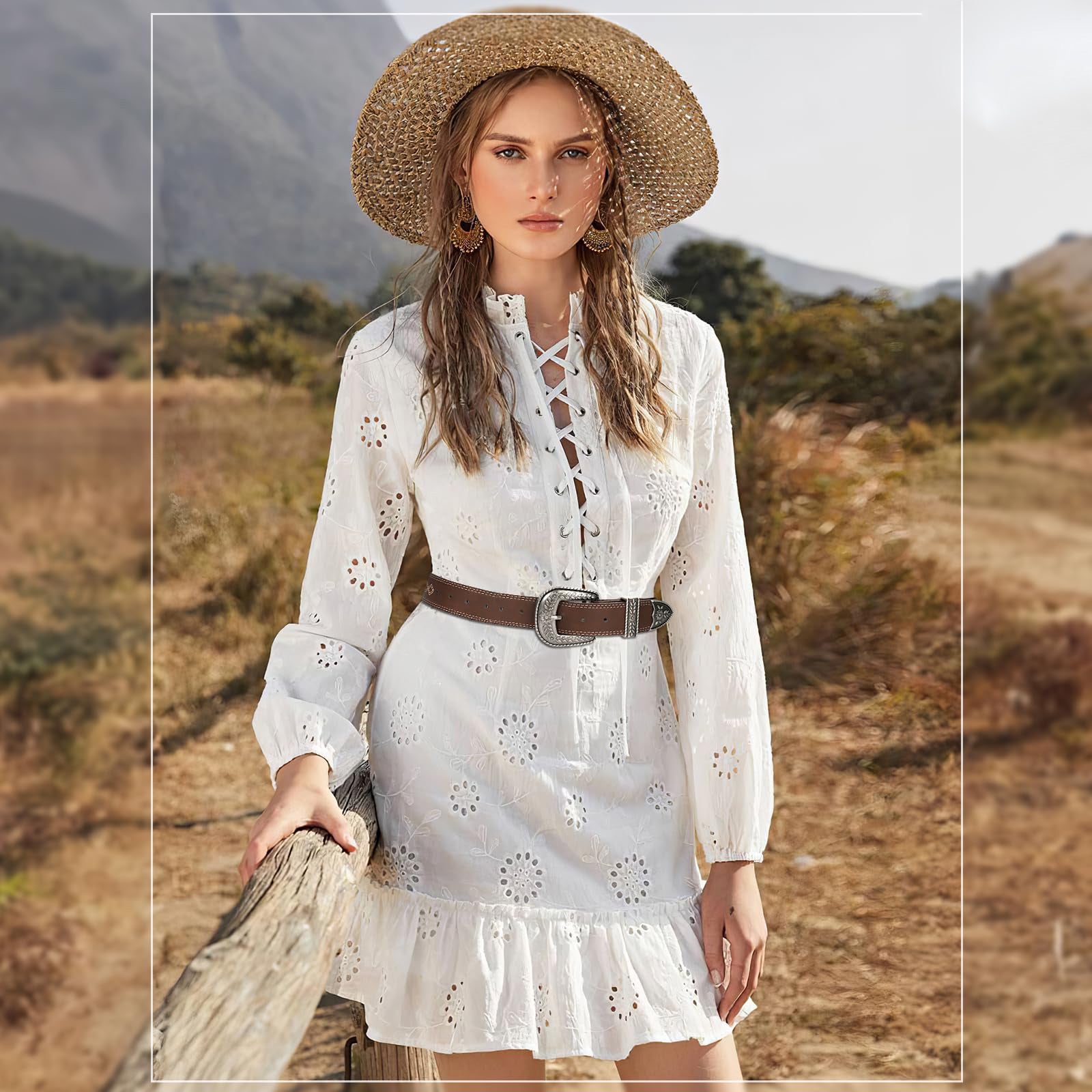 Vintage Flower Cowgirl Leather Belts - JASGOOD OFFICIAL