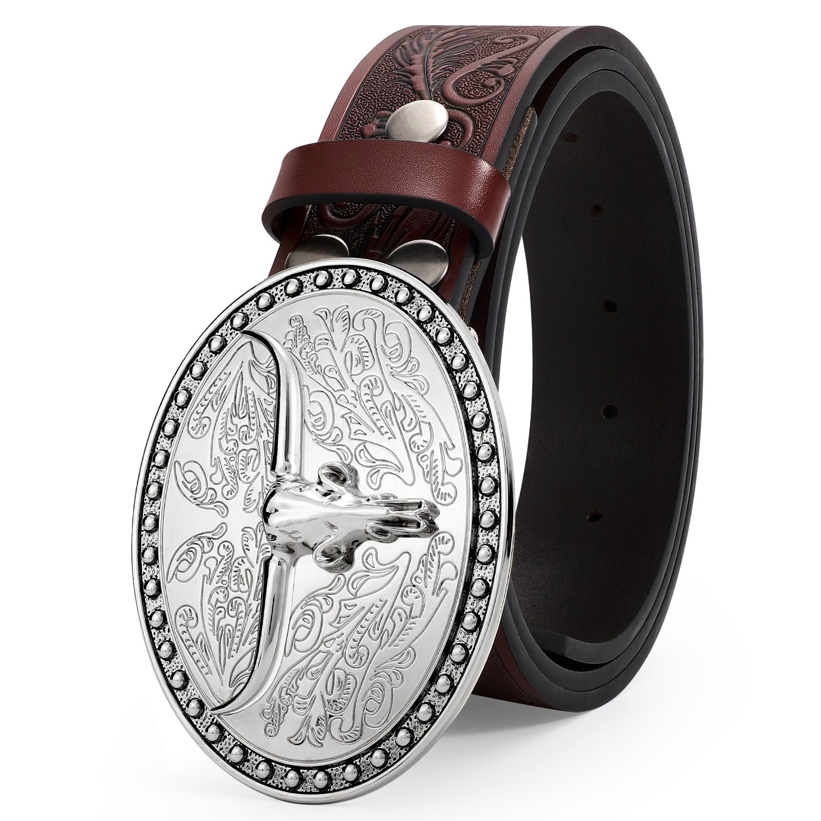 Cowgirl Cowboy Genuine Leather Belt 1.5" - JASGOOD OFFICIAL