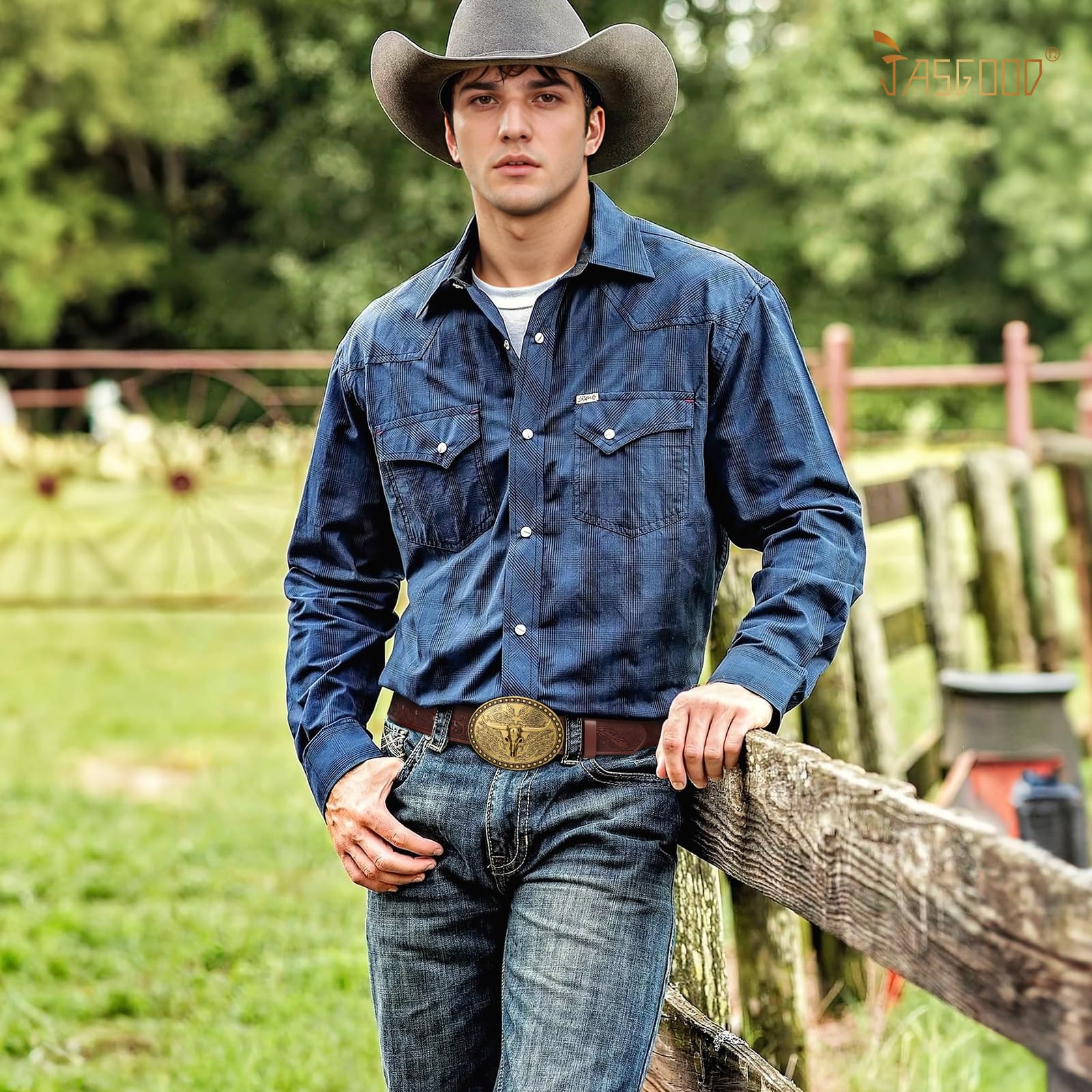 Cowgirl Cowboy Genuine Leather Belt 1.5" - JASGOOD OFFICIAL