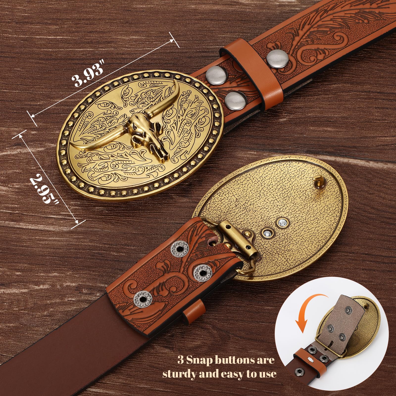 Cowgirl Cowboy Genuine Leather Belt 1.5" - JASGOOD OFFICIAL