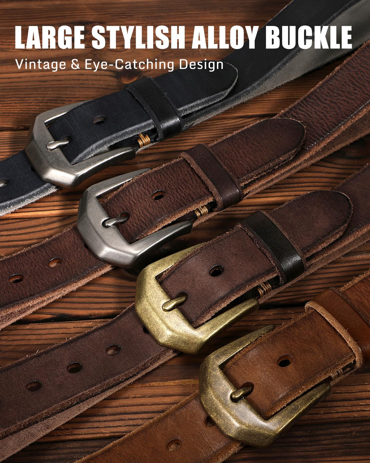 100% Full Grain Leather Belt for Men | 1.5"