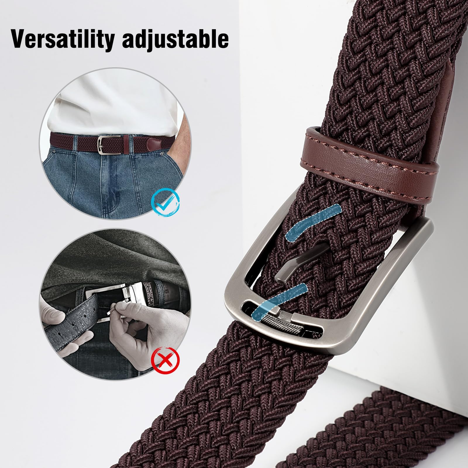 Elastic Braided Woven Belt