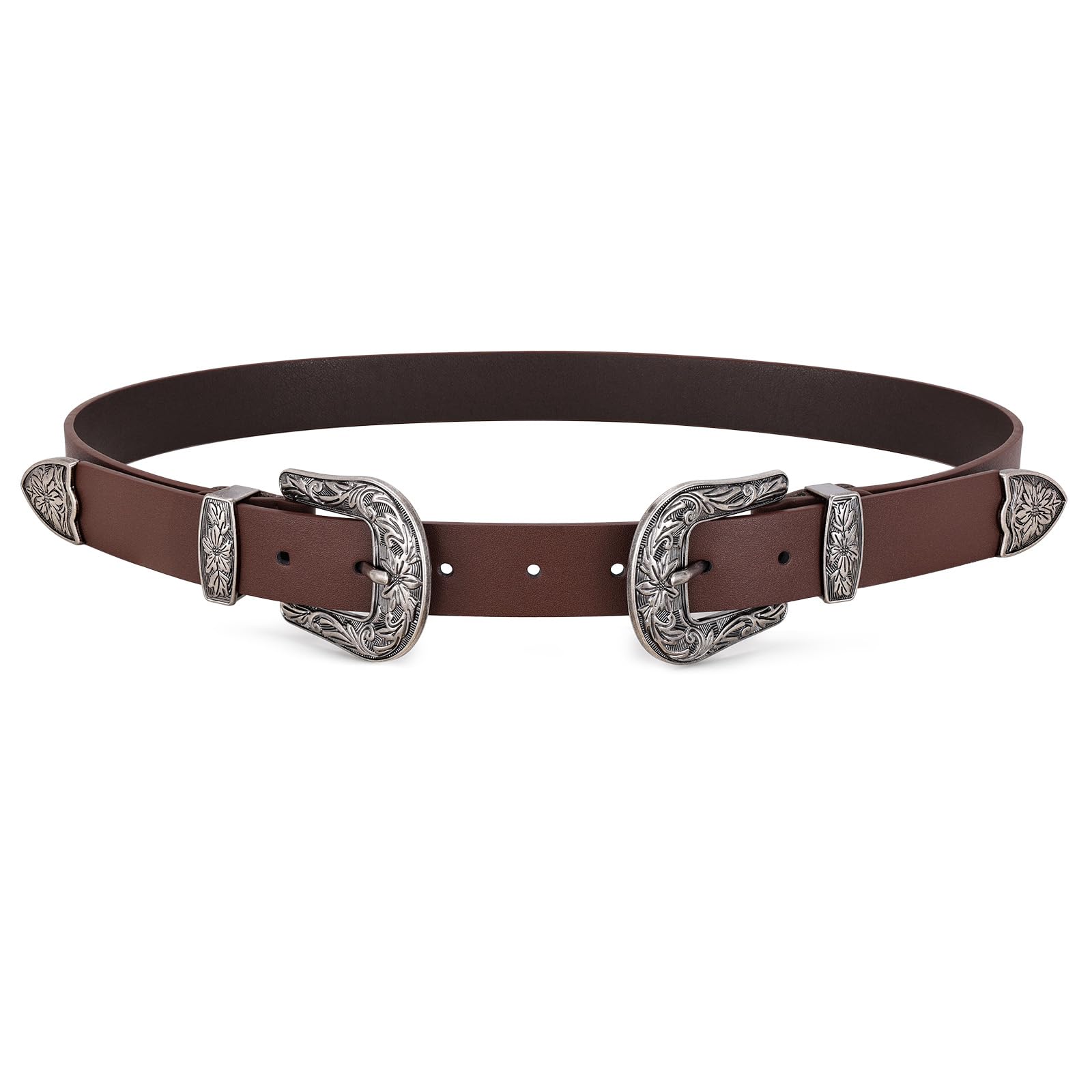 Double Buckle Western Belts - JASGOOD OFFICIAL