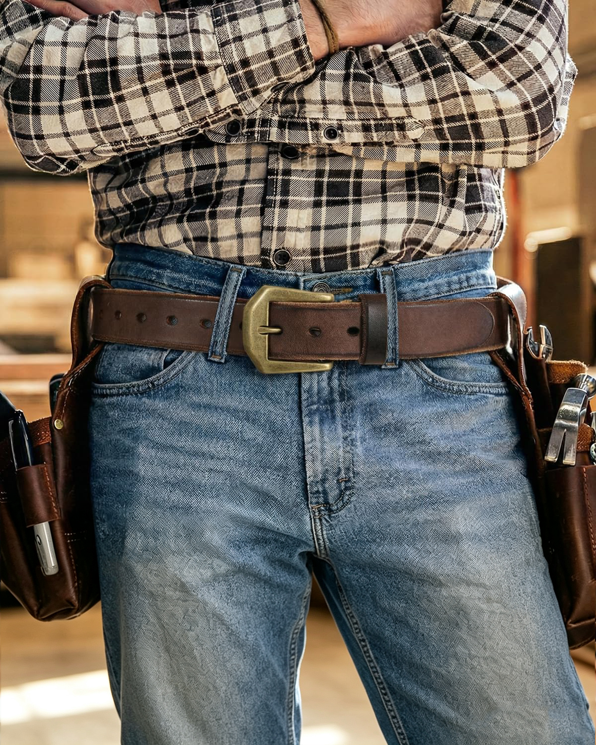100% Full Grain Leather Belt for Men | 1.5"