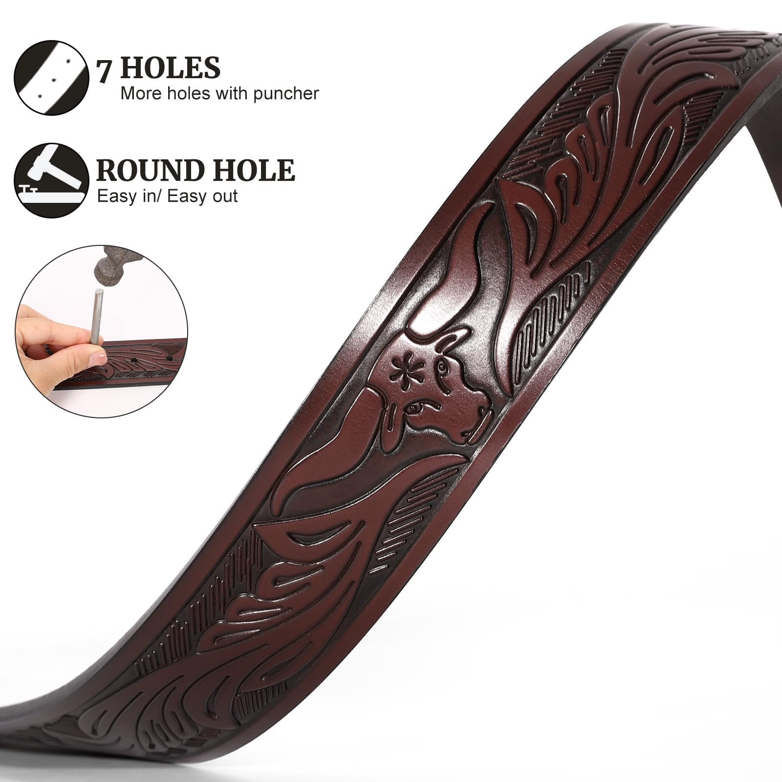 Western Belt Strap Without Buckle - JASGOOD OFFICIAL