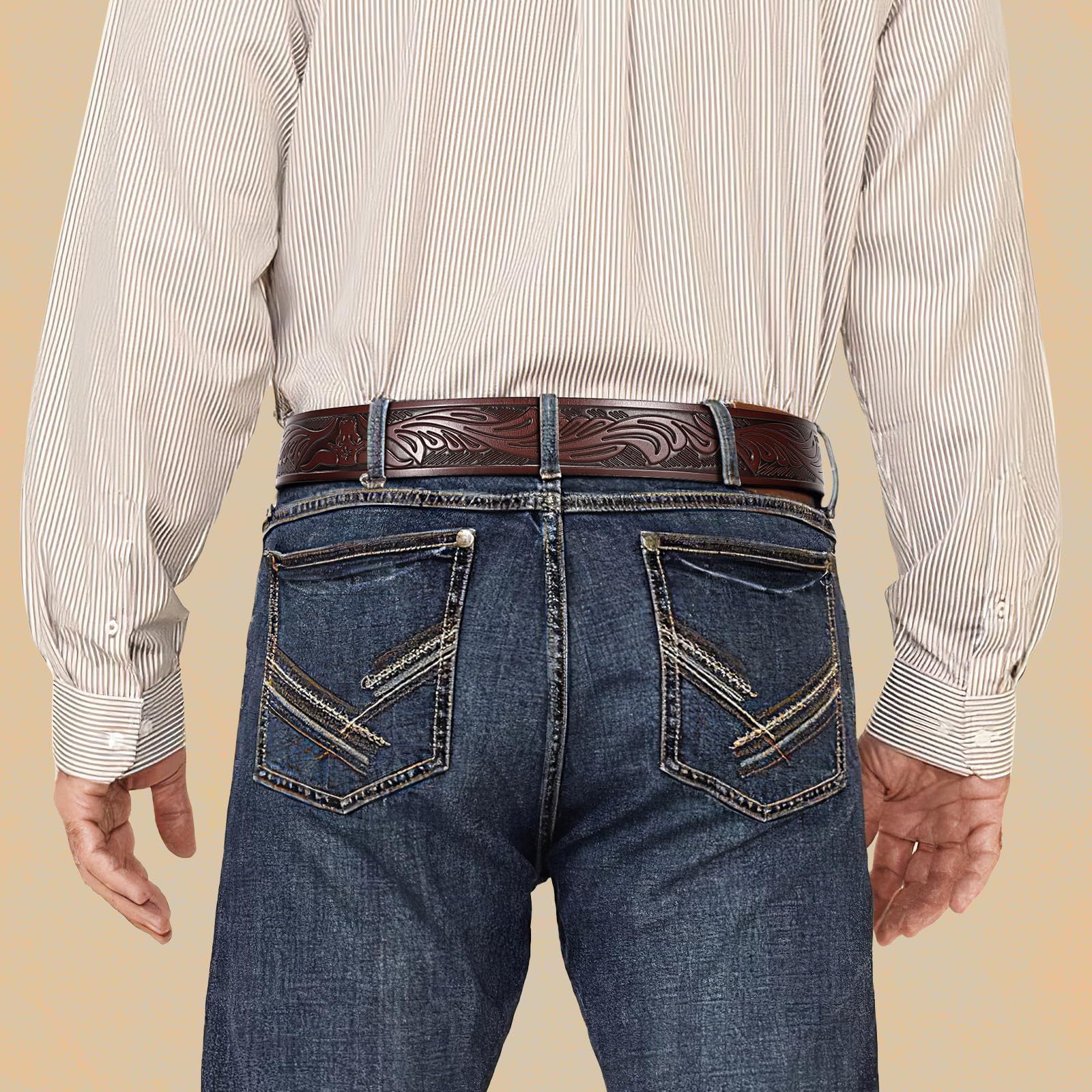 Western Belt Strap Without Buckle - JASGOOD OFFICIAL