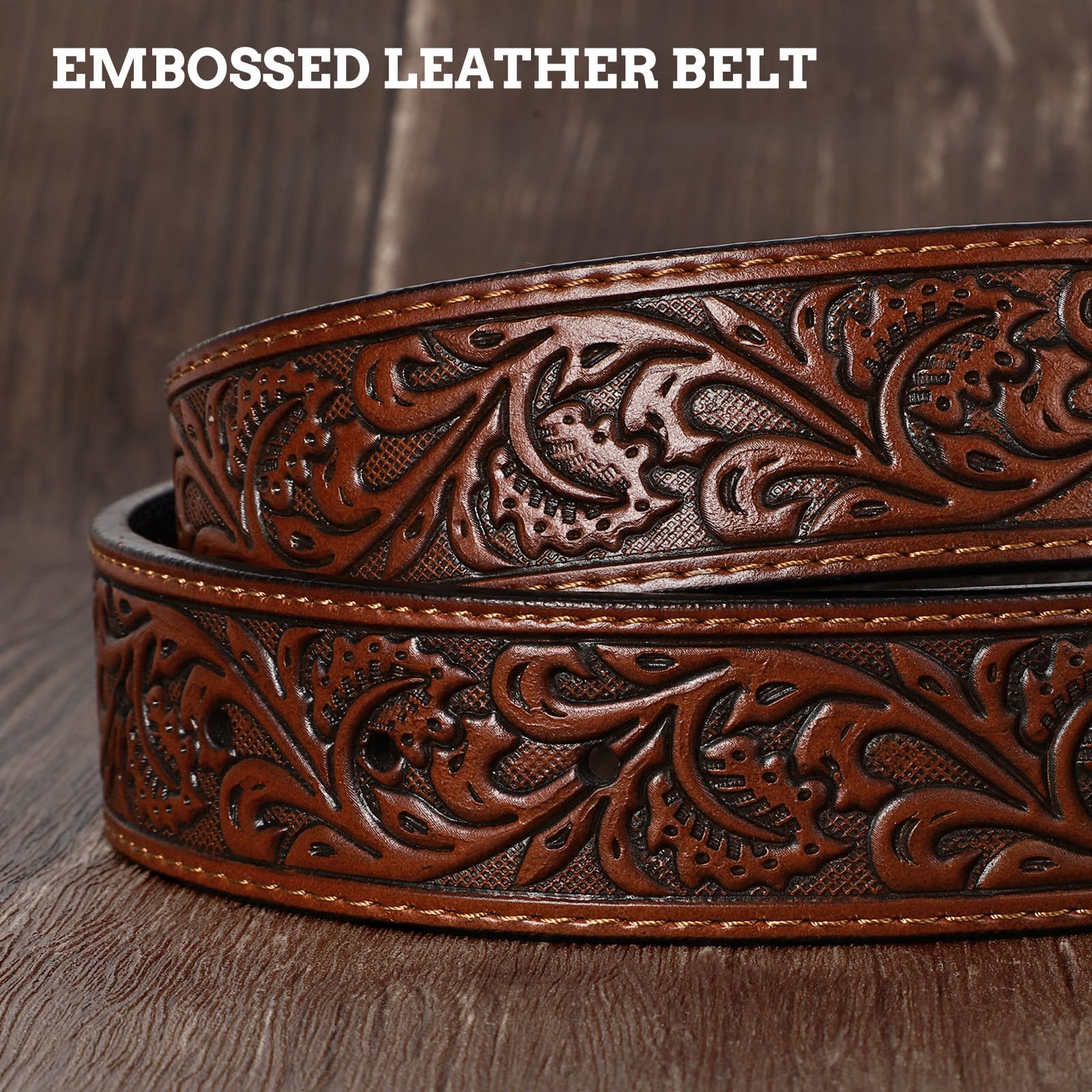 Western Belt Strap Without Buckle - JASGOOD OFFICIAL