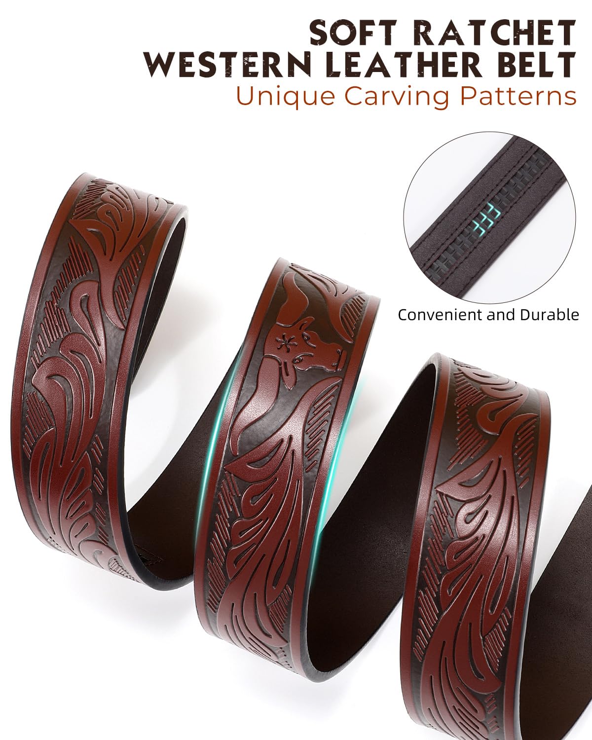 Western Sliding Belt | 2 Buckles + 1 Strap