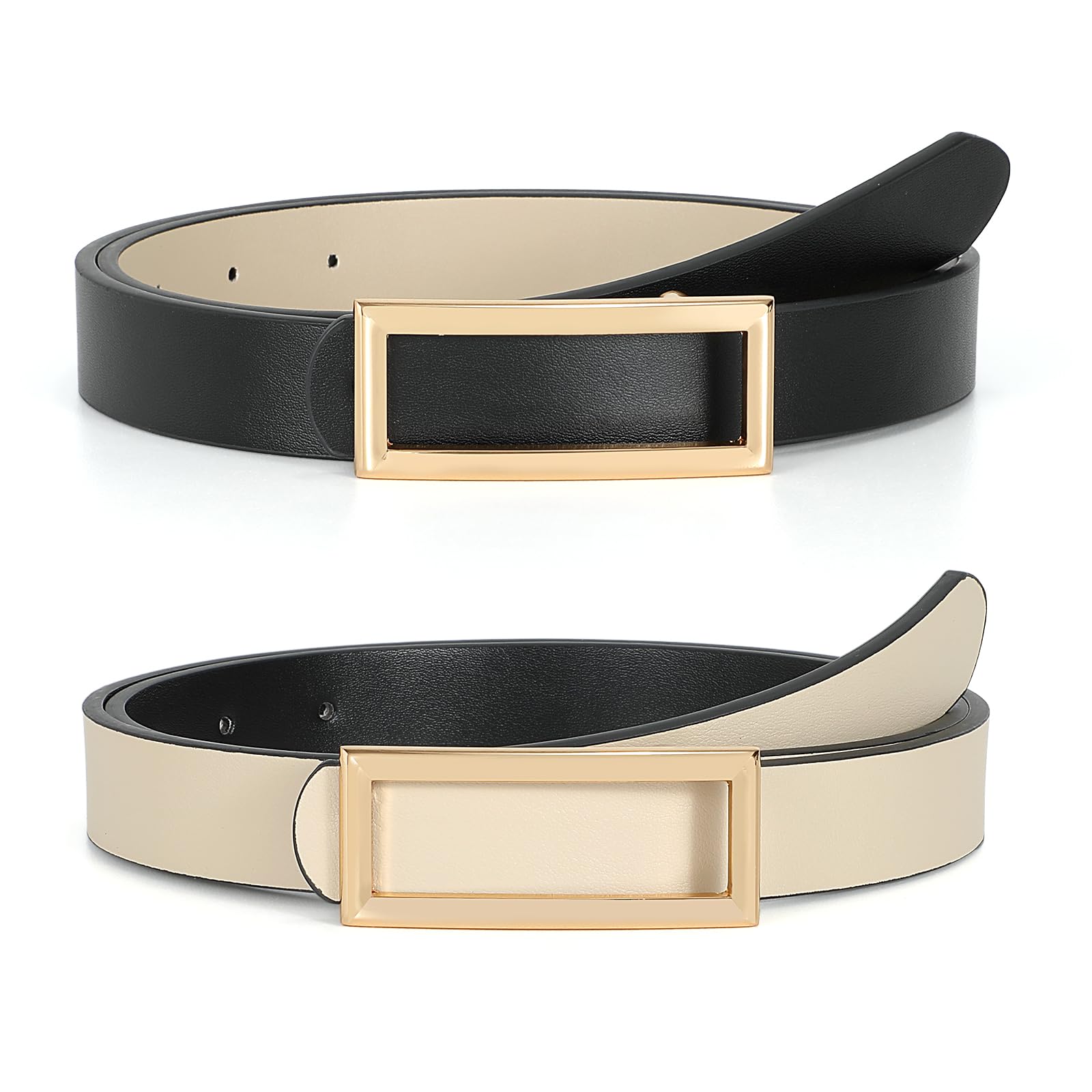 Reversible Waist Belt with Square Buckle