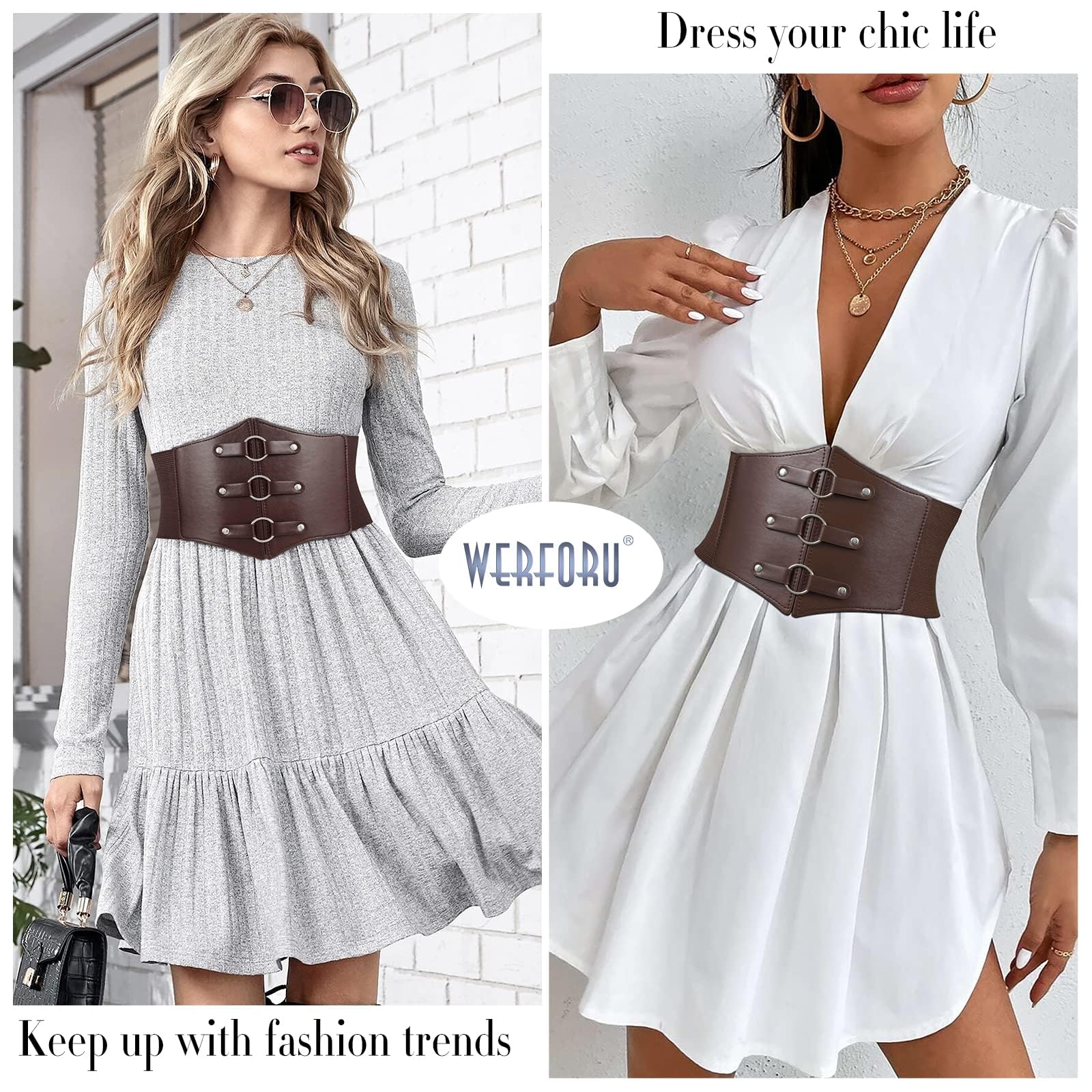 Wide Waspie Elastic Corset Belt