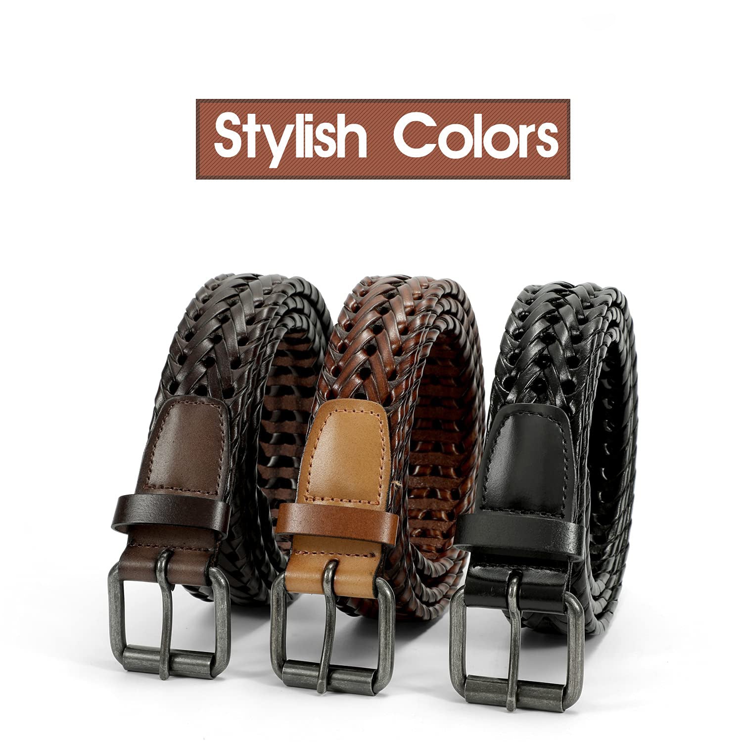 Men’s Leather Braided Belt