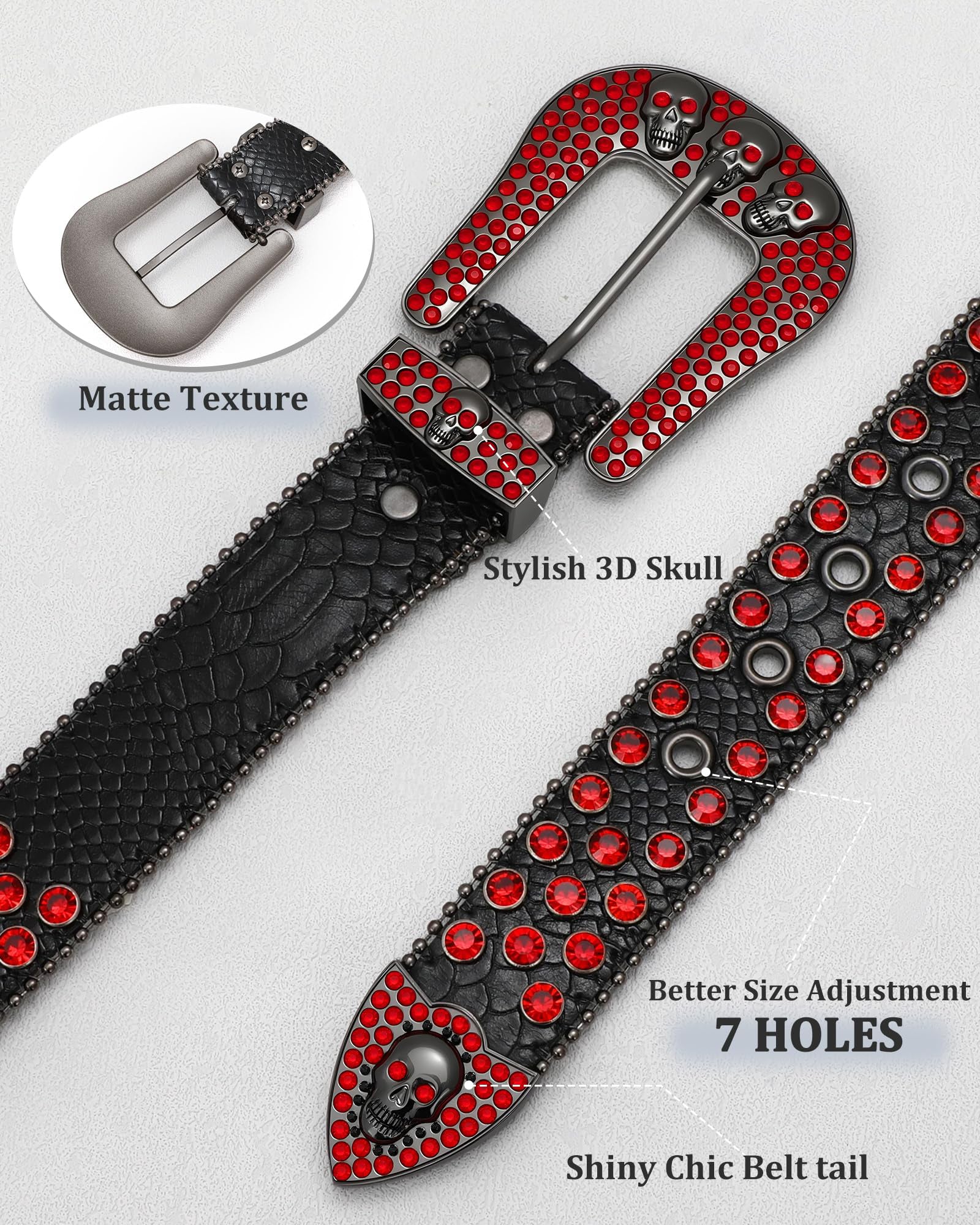 Skull Rhinestone Belt - JASGOOD OFFICIAL