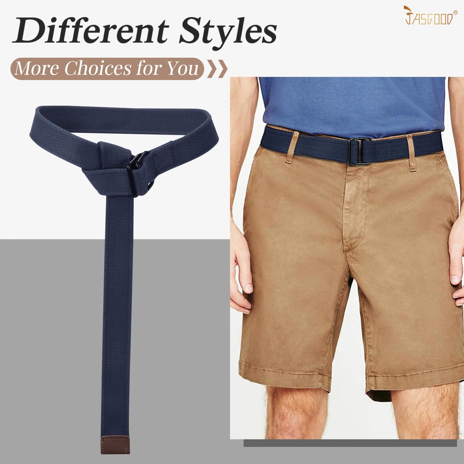 Plus Size Unisex Canvas Belt for Jeans