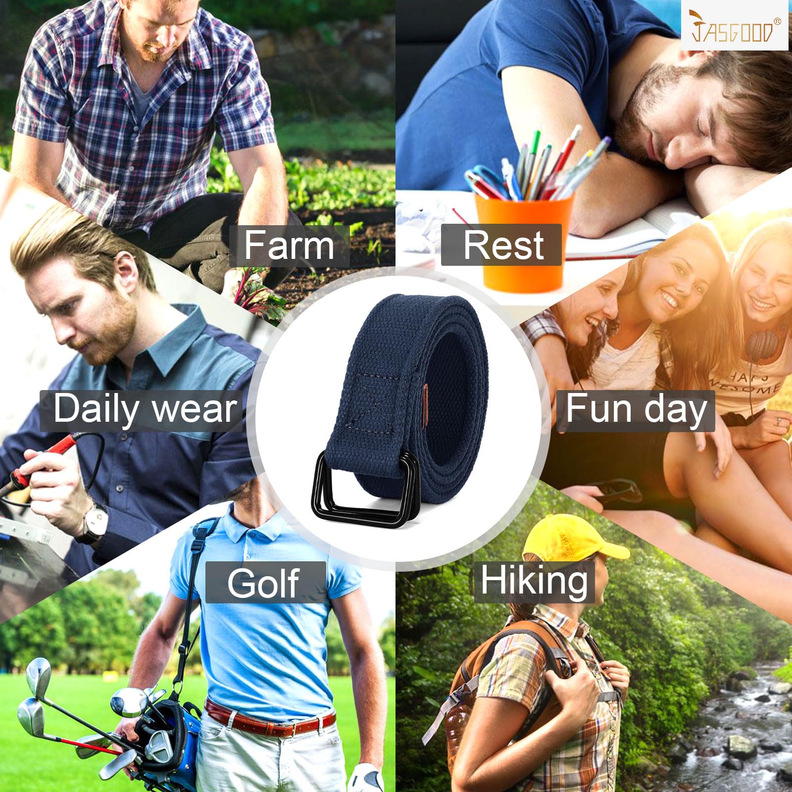 Plus Size Unisex Canvas Belt for Jeans